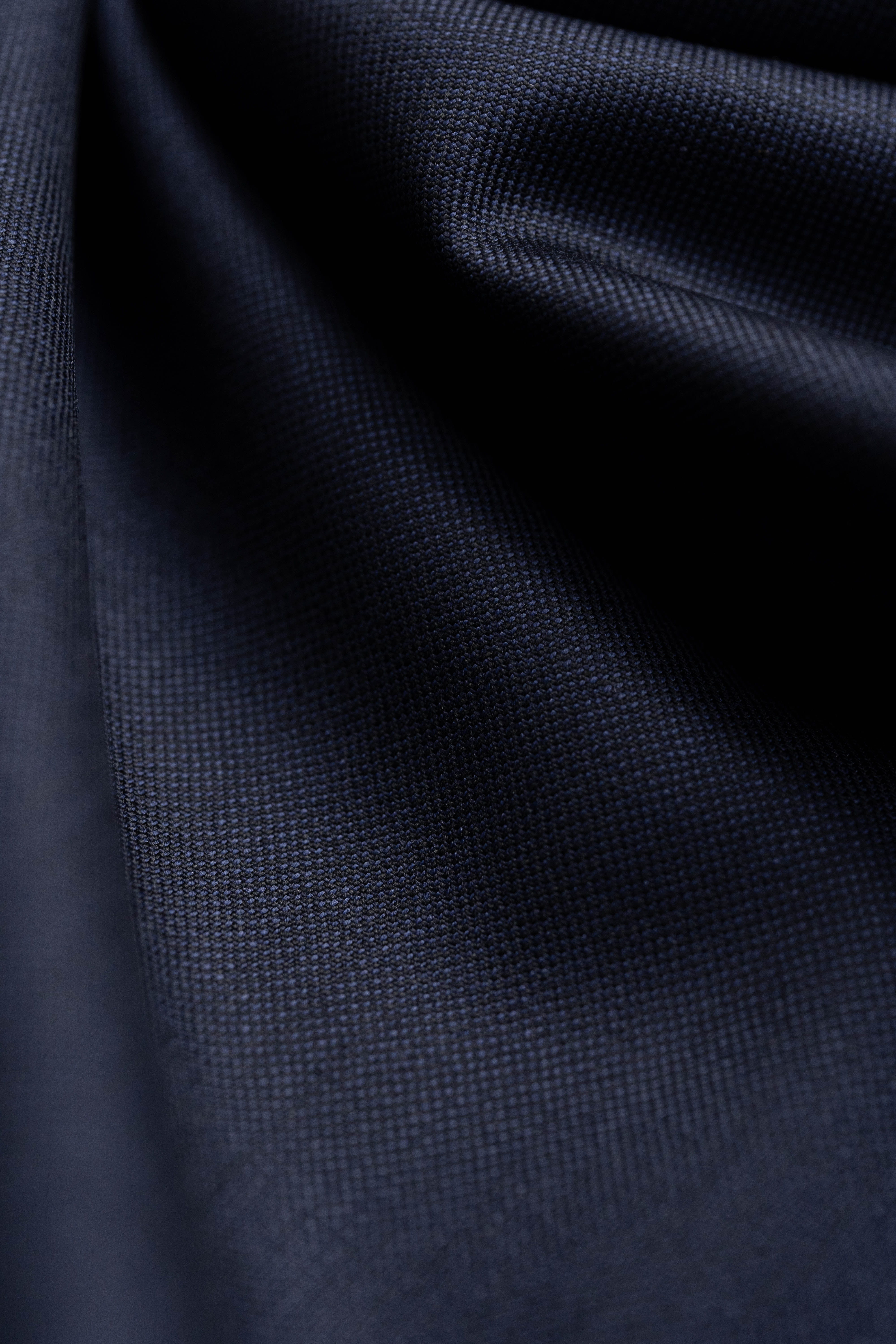 Fratelli Tallia Di Delfino Dark Navy Super 130's Wool Suiting Fabric- 1.5 Meters - Yoo's Club