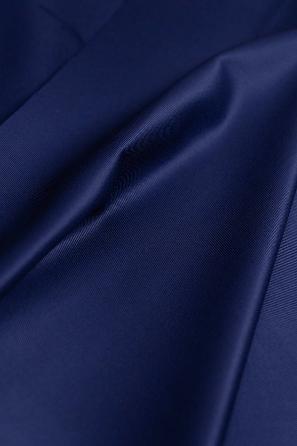 Blue Cavalry Twill Pure Wool Suiting Fabric