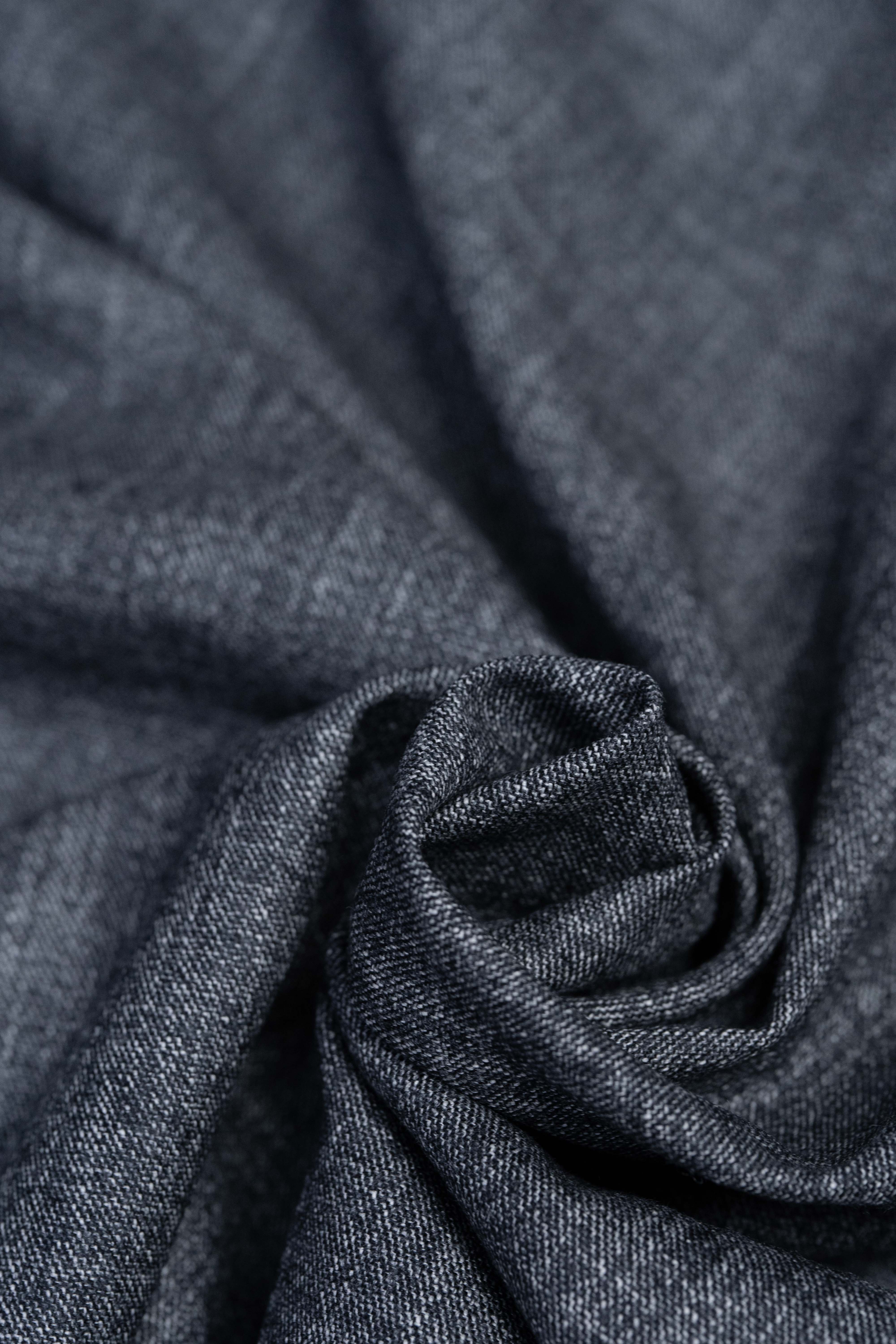 Fratelli Tallia Di Delfino Charcoal Wool Jacketing Fabric- 1.5 Meters - Yoo's Club