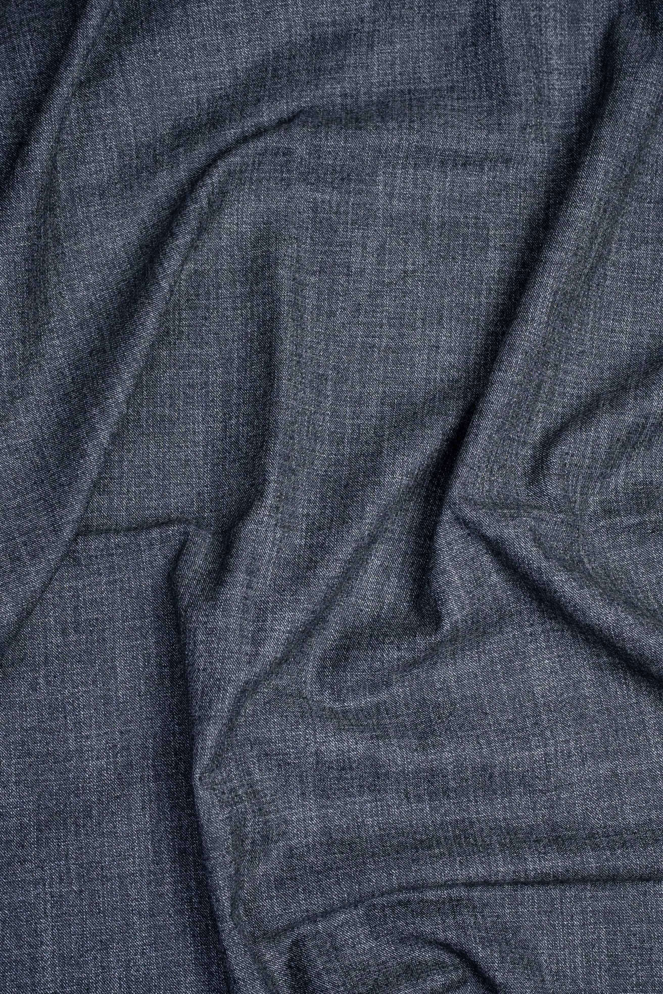 Fratelli Tallia Di Delfino Charcoal Wool Jacketing Fabric- 1.5 Meters - Yoo's Club