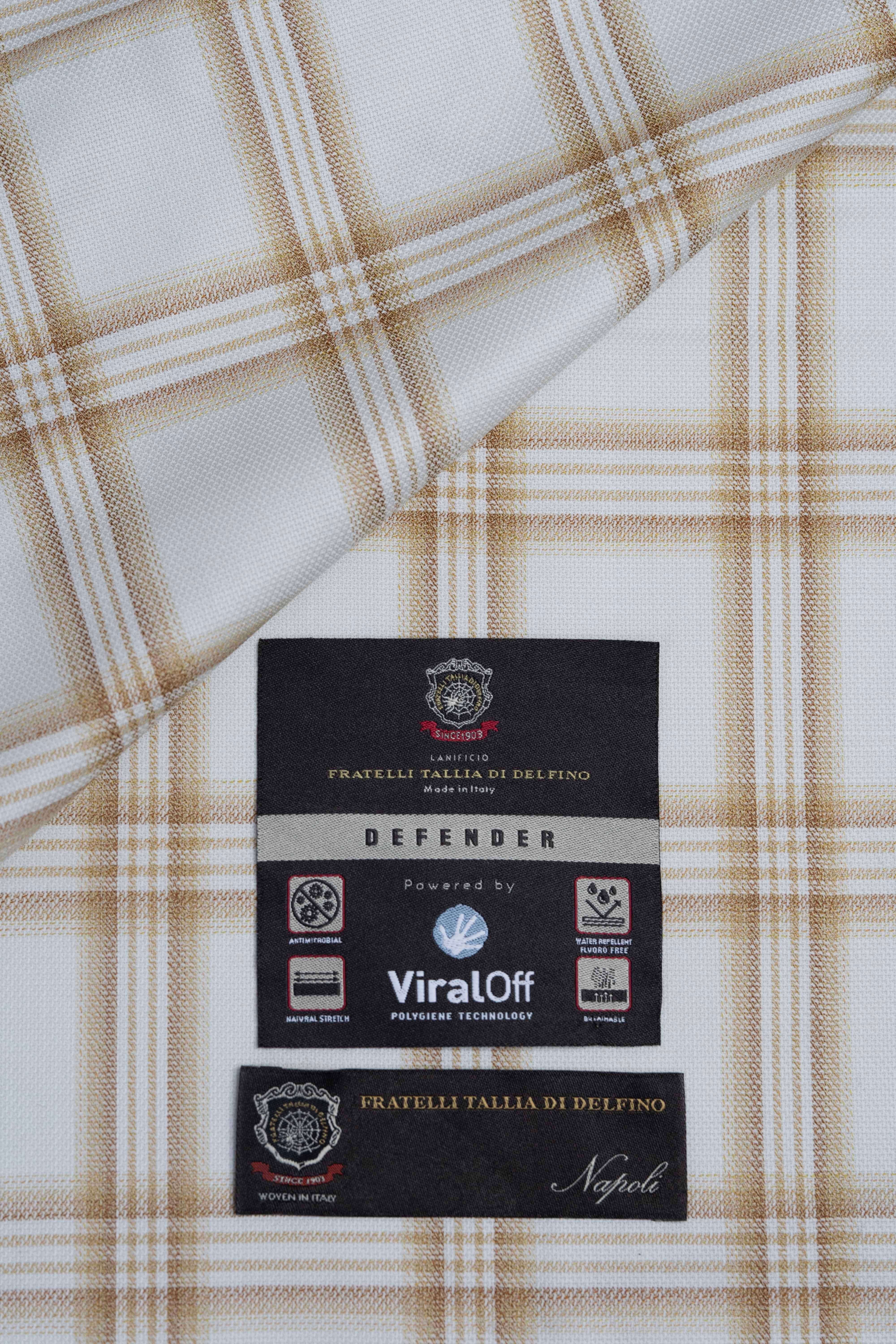 Fratelli Tallia Di Delfino Fancy Check Jacketing Fabric- 1.95 Meters - Yoo's Club