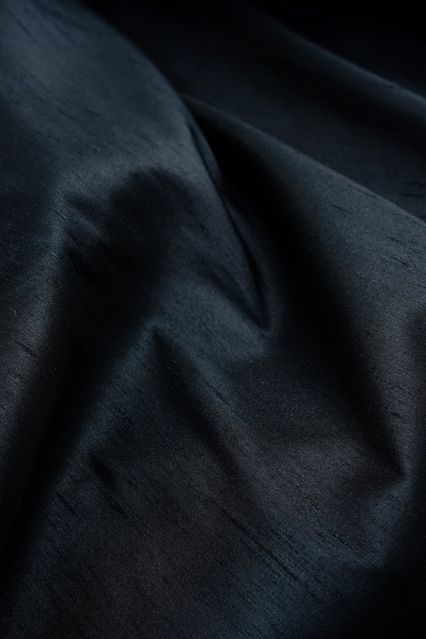 Kintoki Kiji Dupioni Silk in Black GW50-01 - Yoo's Club