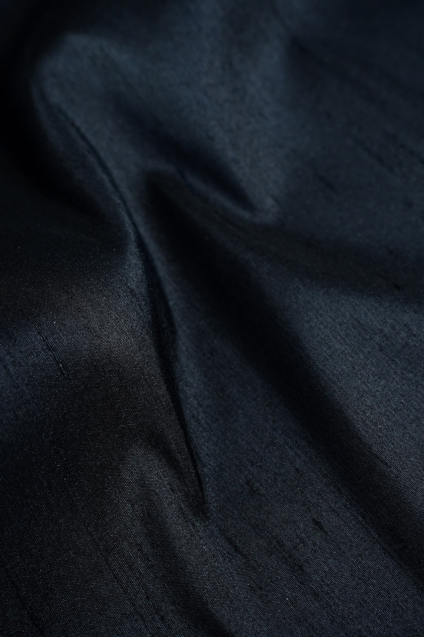 Kintoki Kiji Dupioni Silk in Black GW50-01 - Yoo's Club