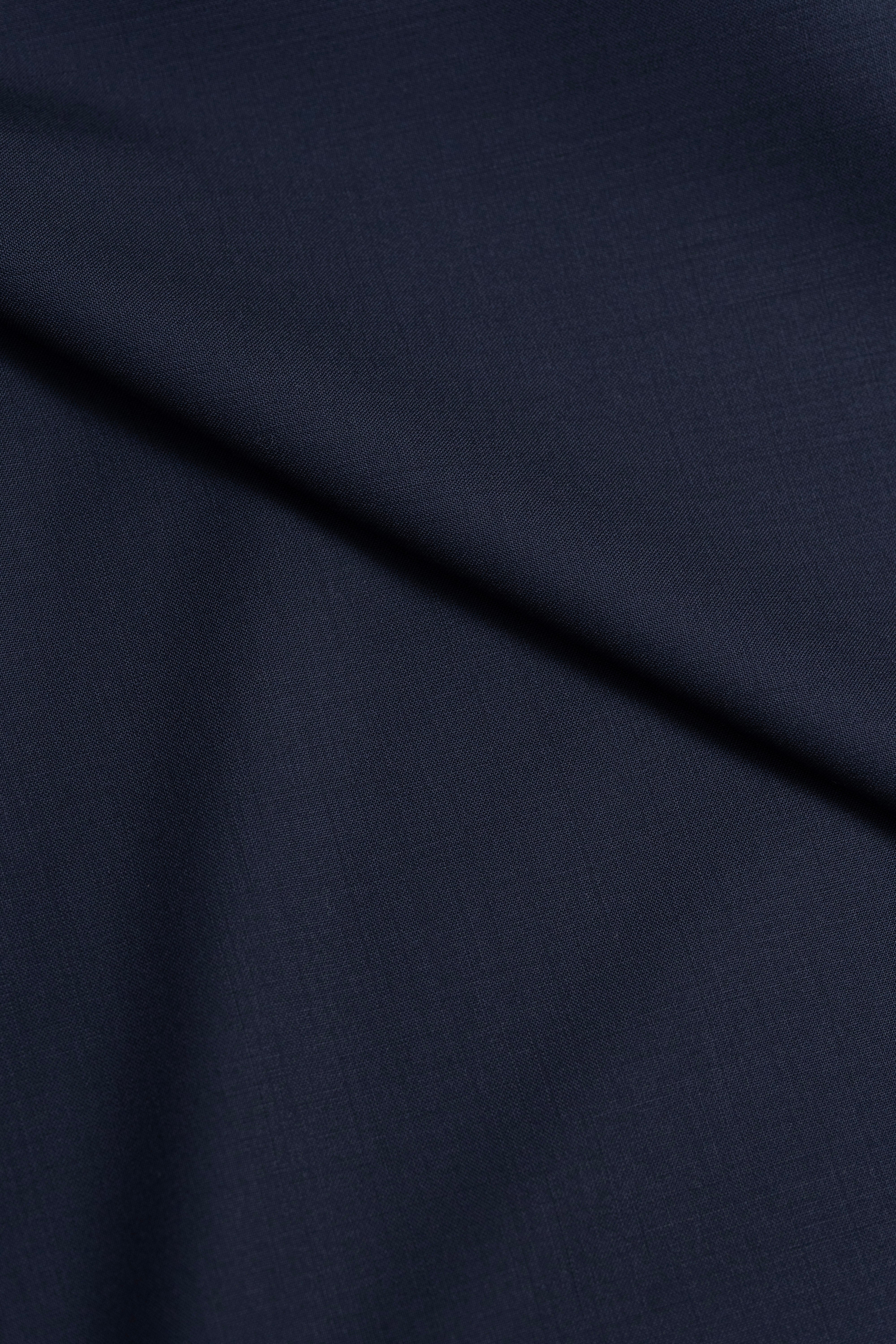 Barrington Dark Blue Plain Super 120s Wool Fabric