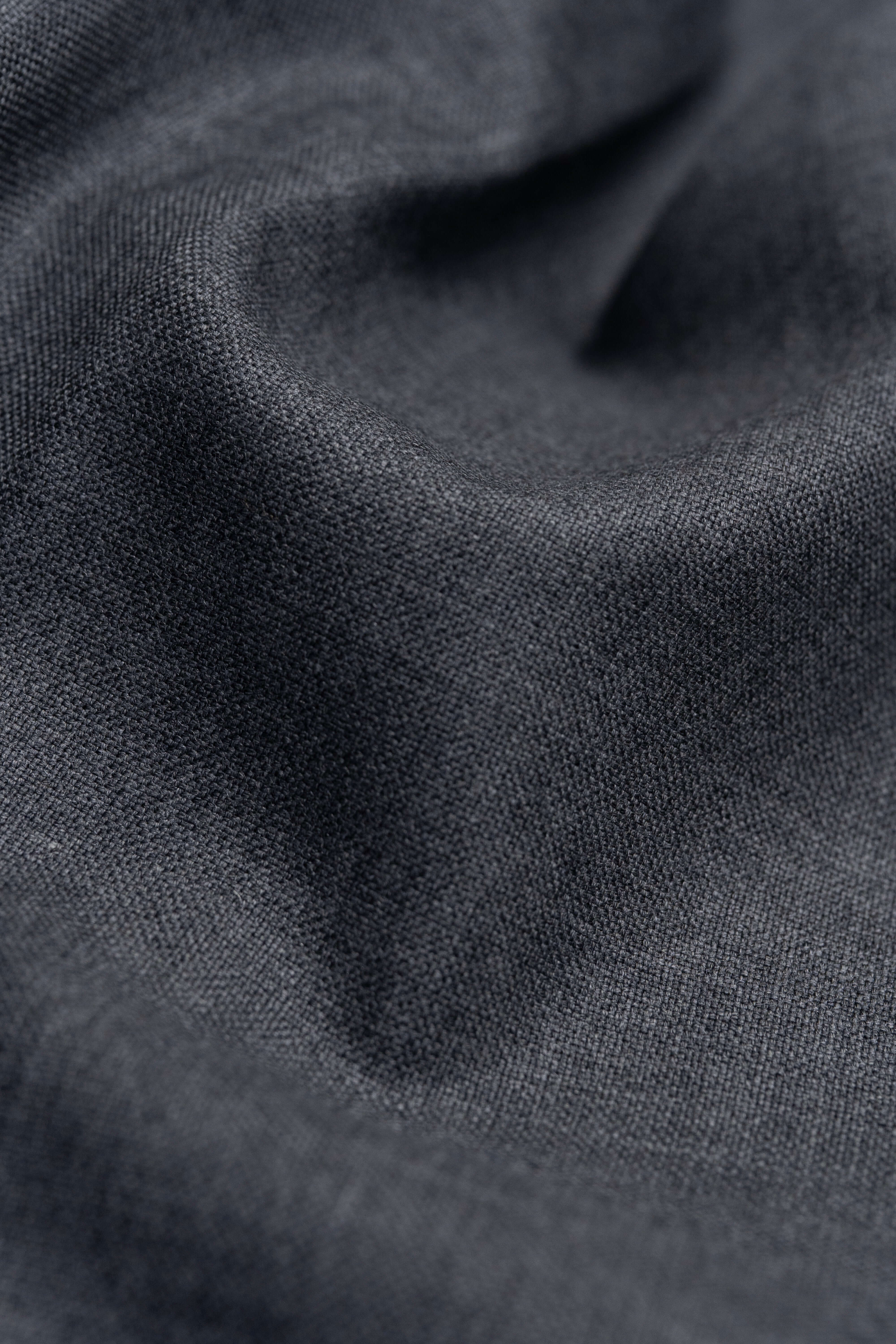 Groves & Lindley Plain Grey Wool Suit Fabric -1.6 Meters