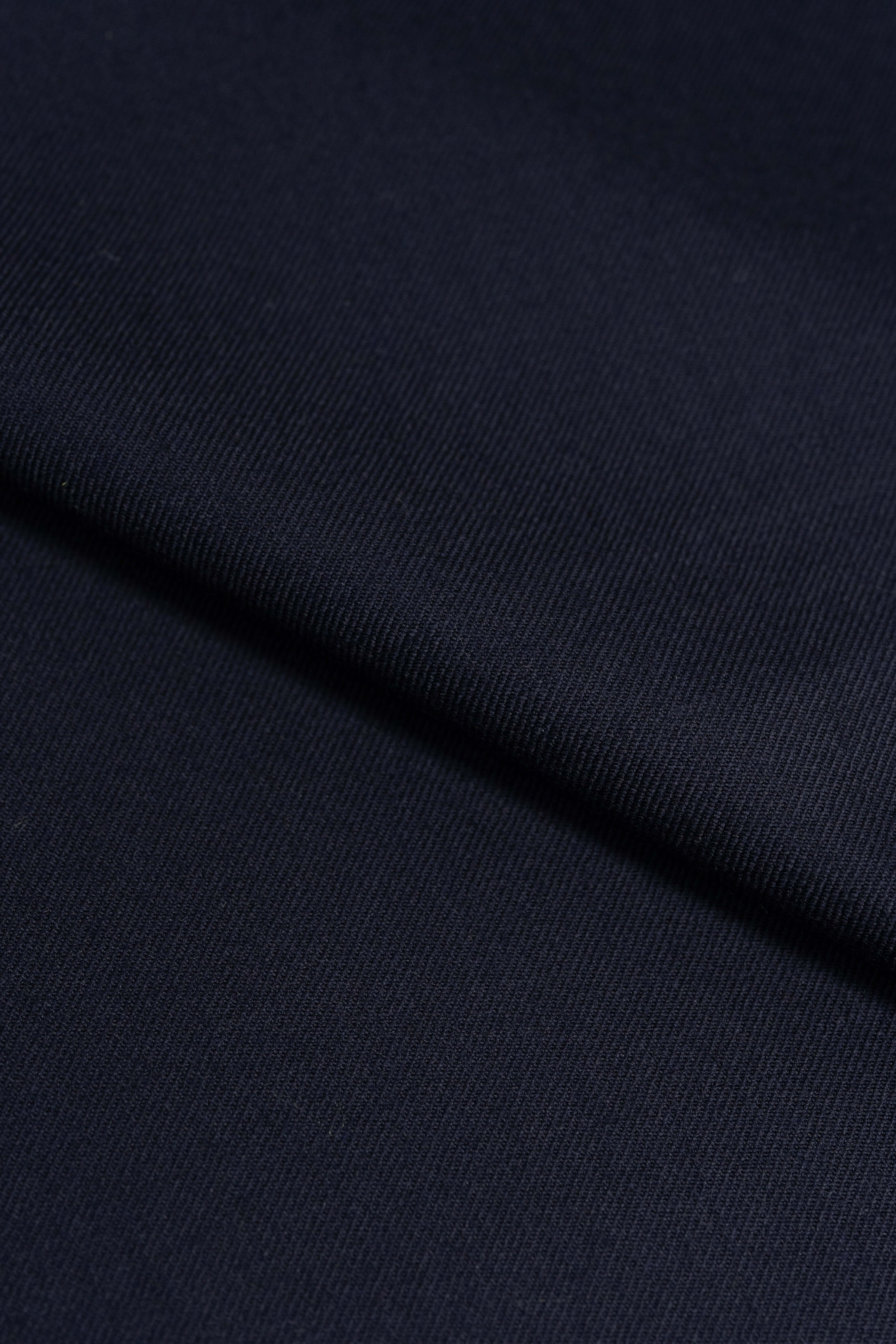 Groves & Lindley Dark Navy Twill Wool Suiting Fabric -3.1 Meters