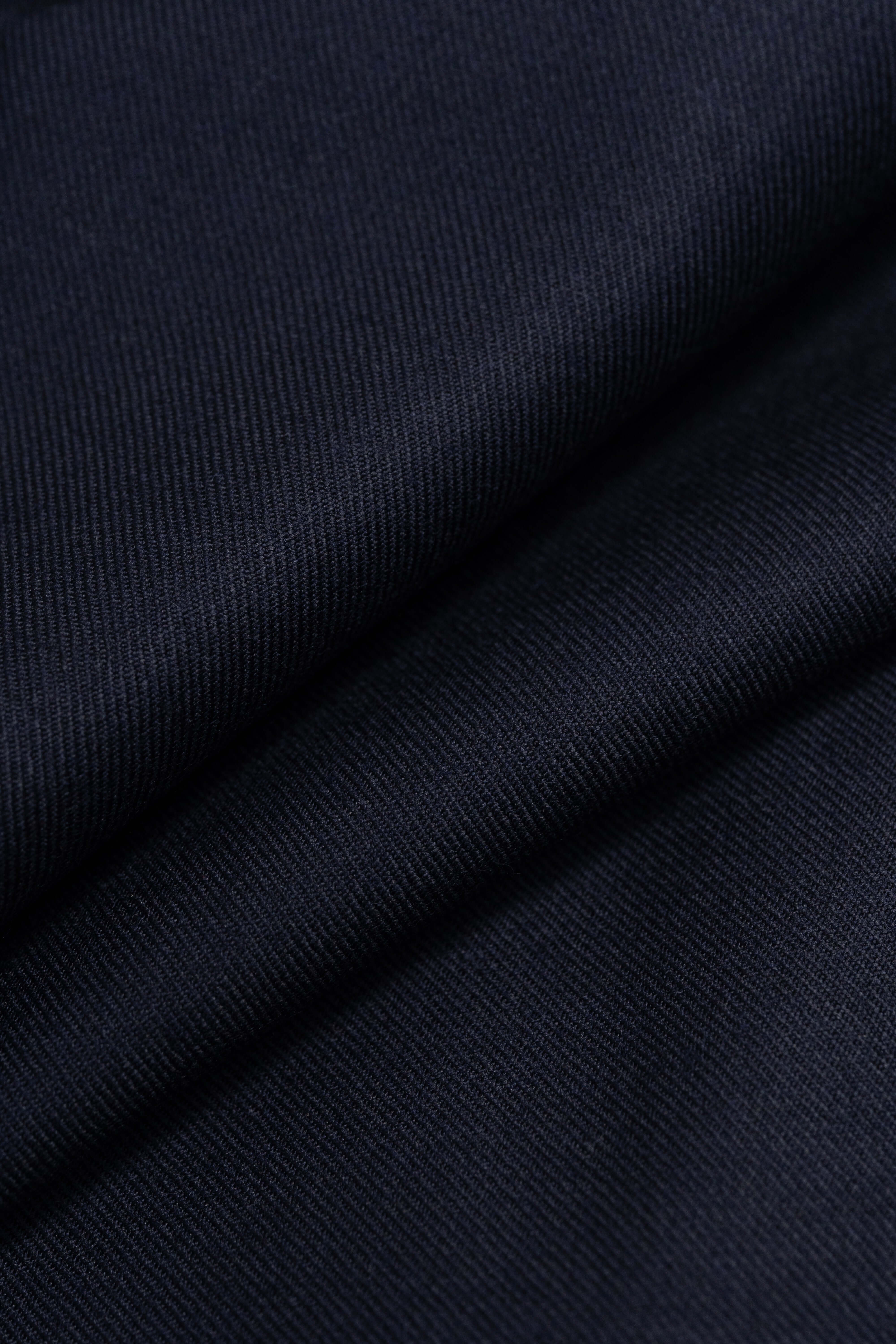 Groves & Lindley Dark Navy Twill Wool Suiting Fabric -3.1 Meters