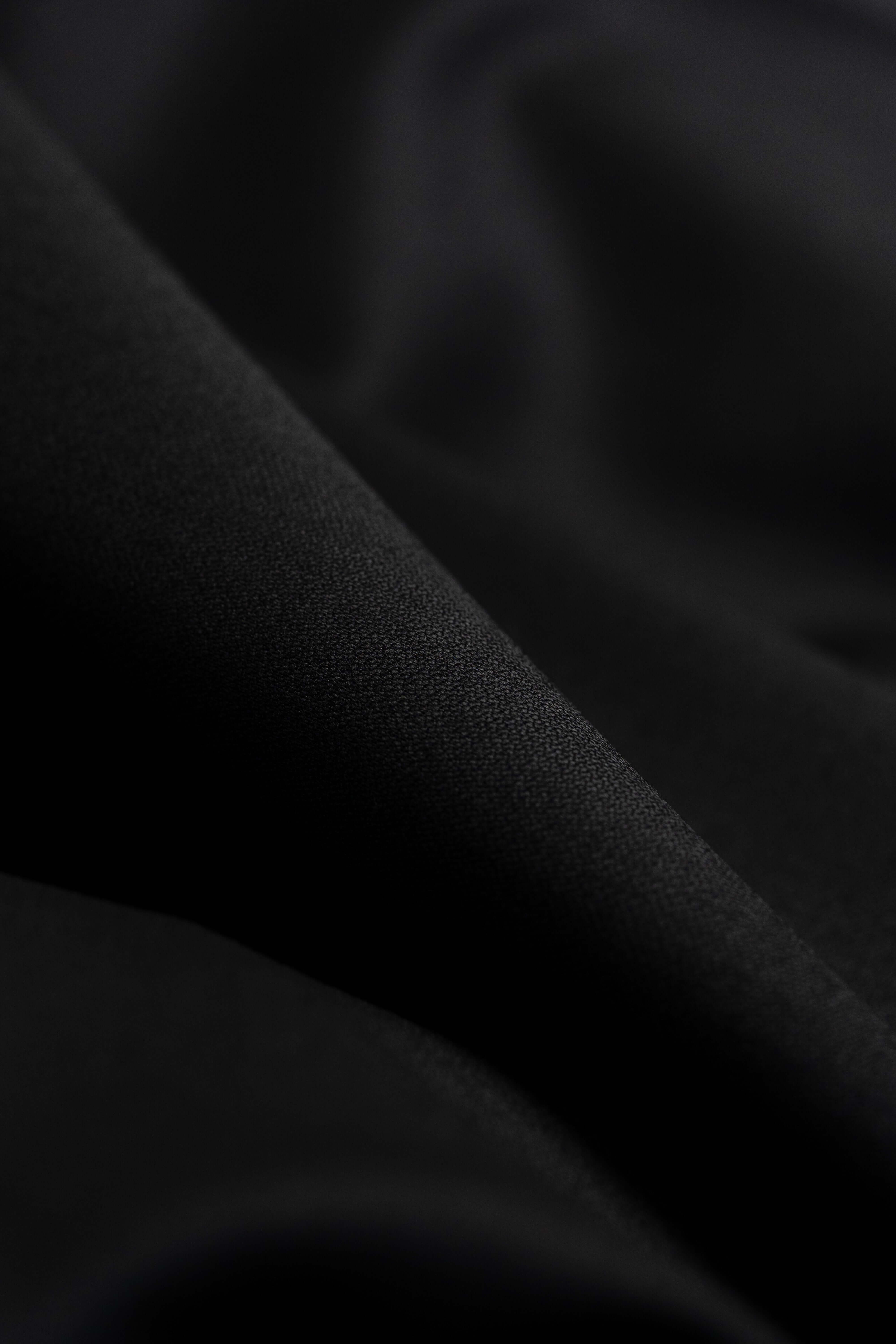 Barrington Black Plain Super 150s Wool Suiting (35029)- 1.9 Meters
