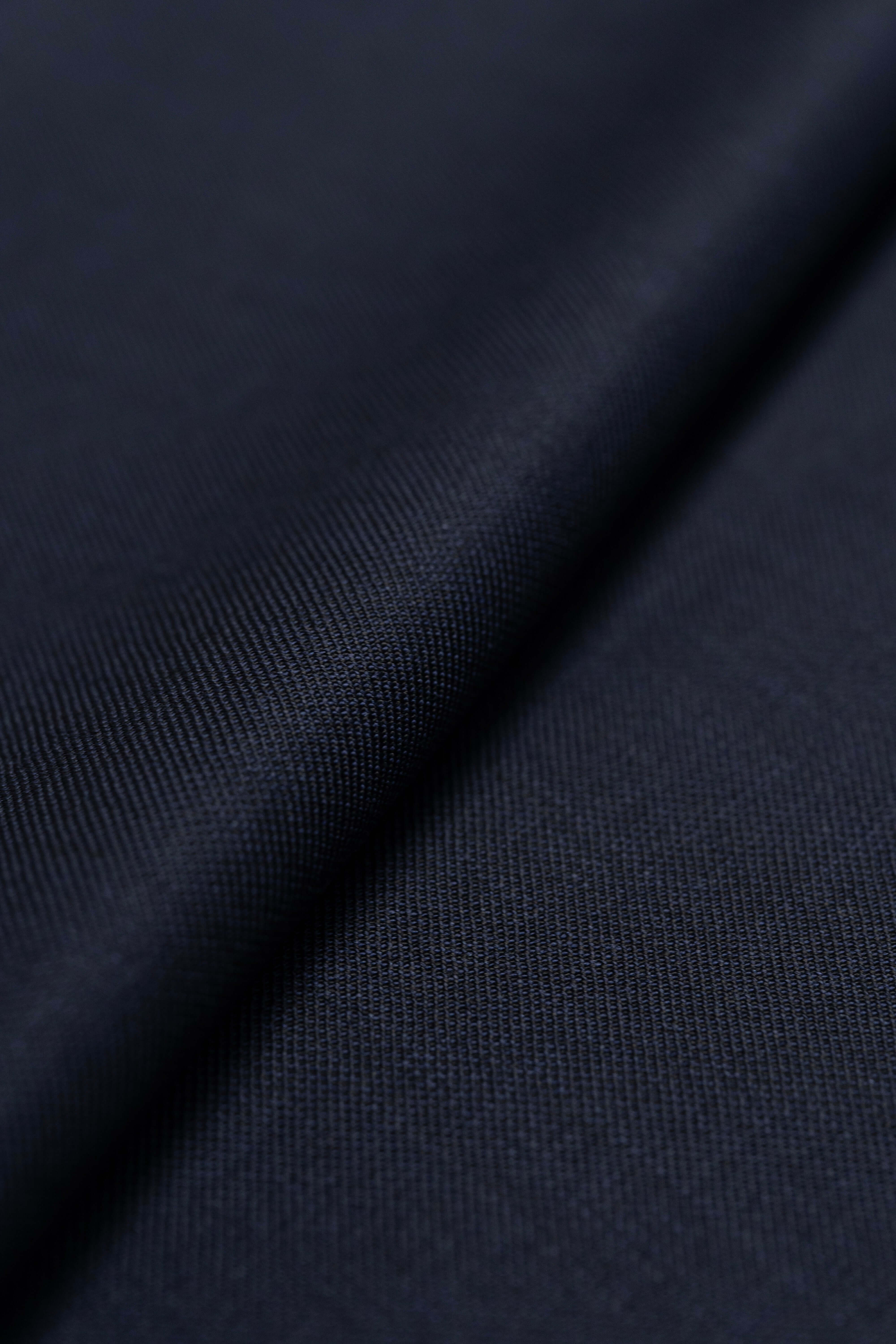 Barrington Navy Plain Superfine Merino Wool Suiting (15022)-2.6 Meters