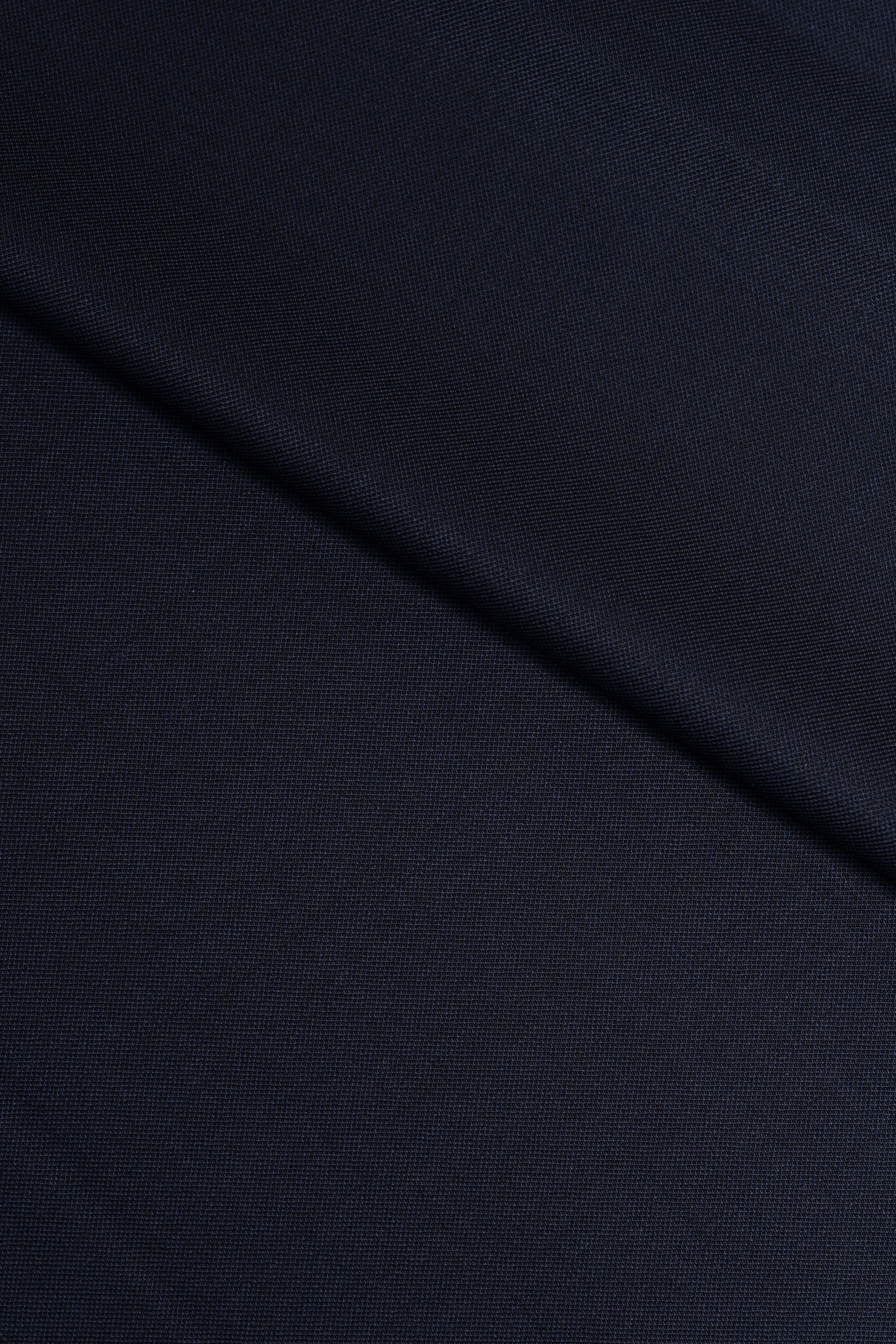 Barrington Navy Plain Superfine Merino Wool Suiting (15022)-2.6 Meters