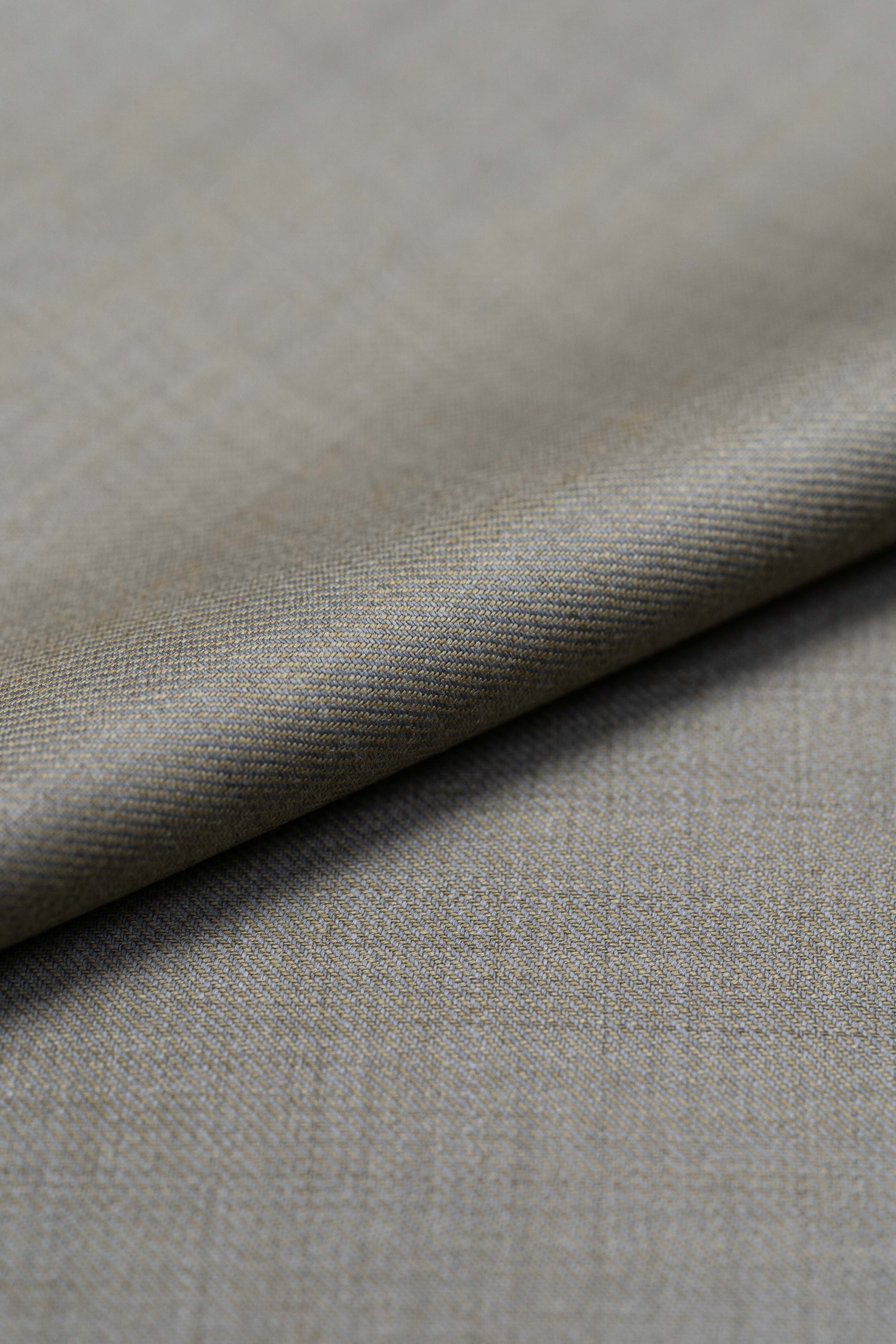 Dormeuil Amadeus 365 Taupe Worsted Wool Suiting Fabric - 1.5 Meters