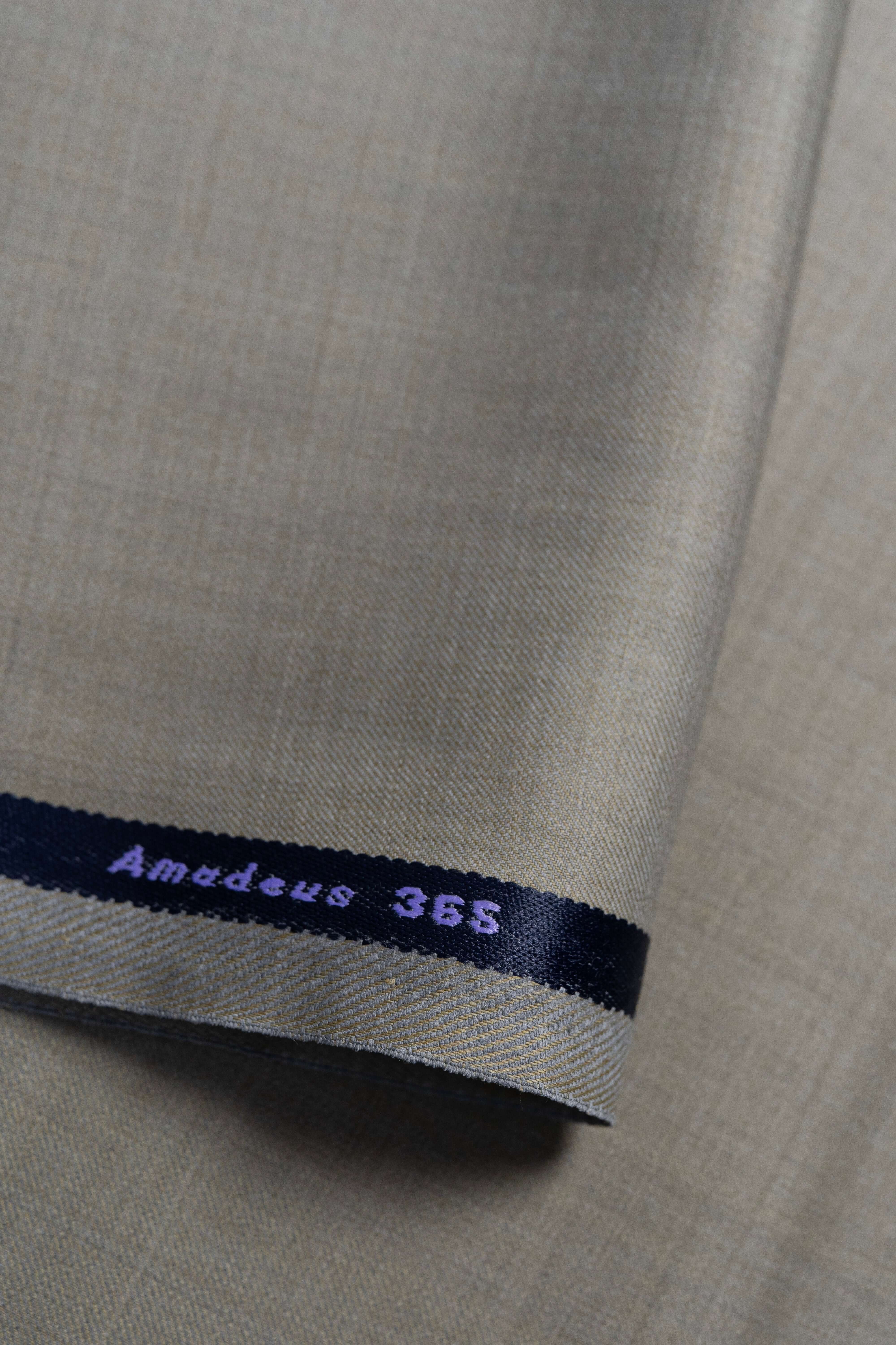 Dormeuil Amadeus 365 Taupe Worsted Wool Suiting Fabric - 1.5 Meters