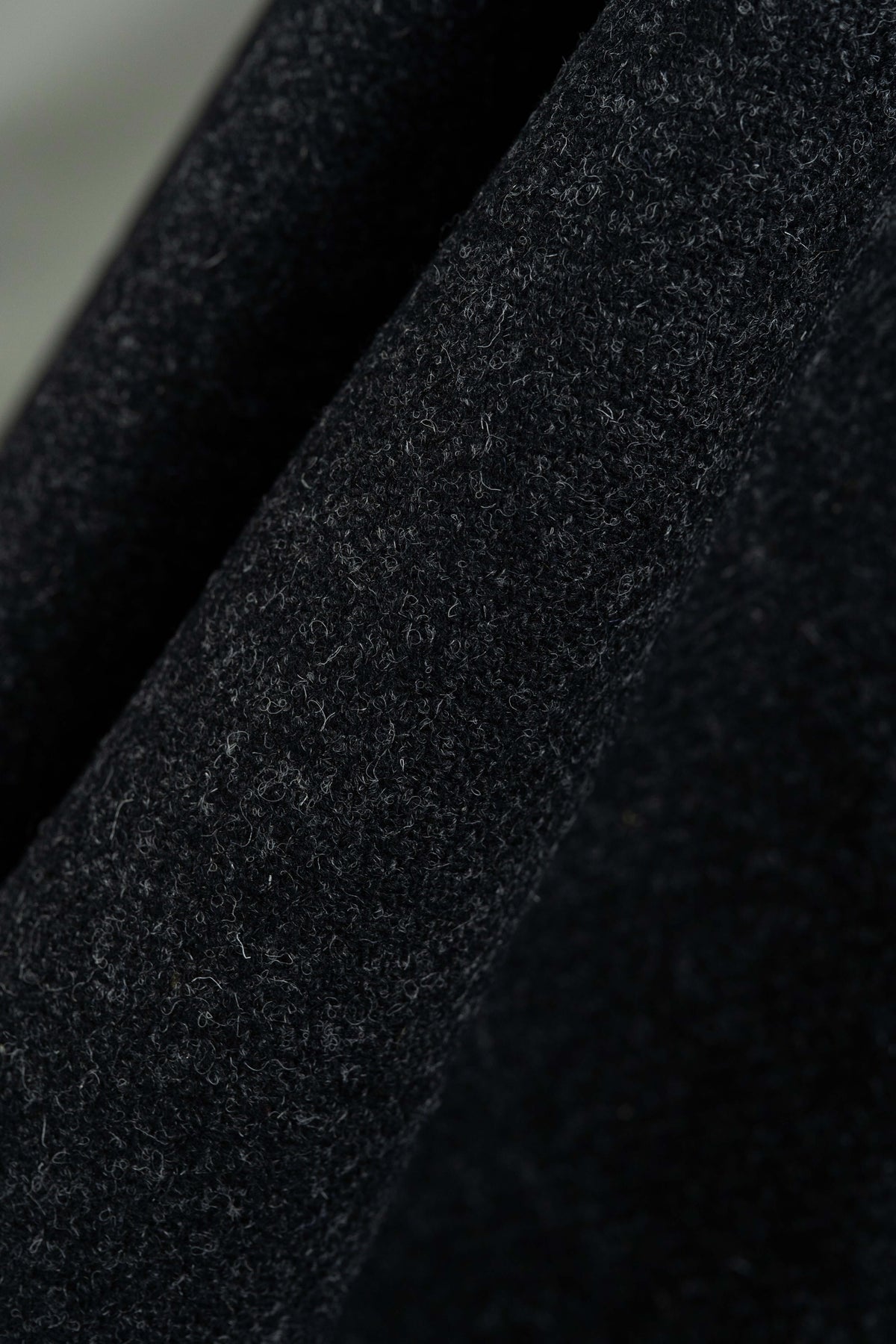 Dark Charcoal Heavy Woolen Fabric -2.1m, British Red Stripe Wool Suit Fabric close-up.