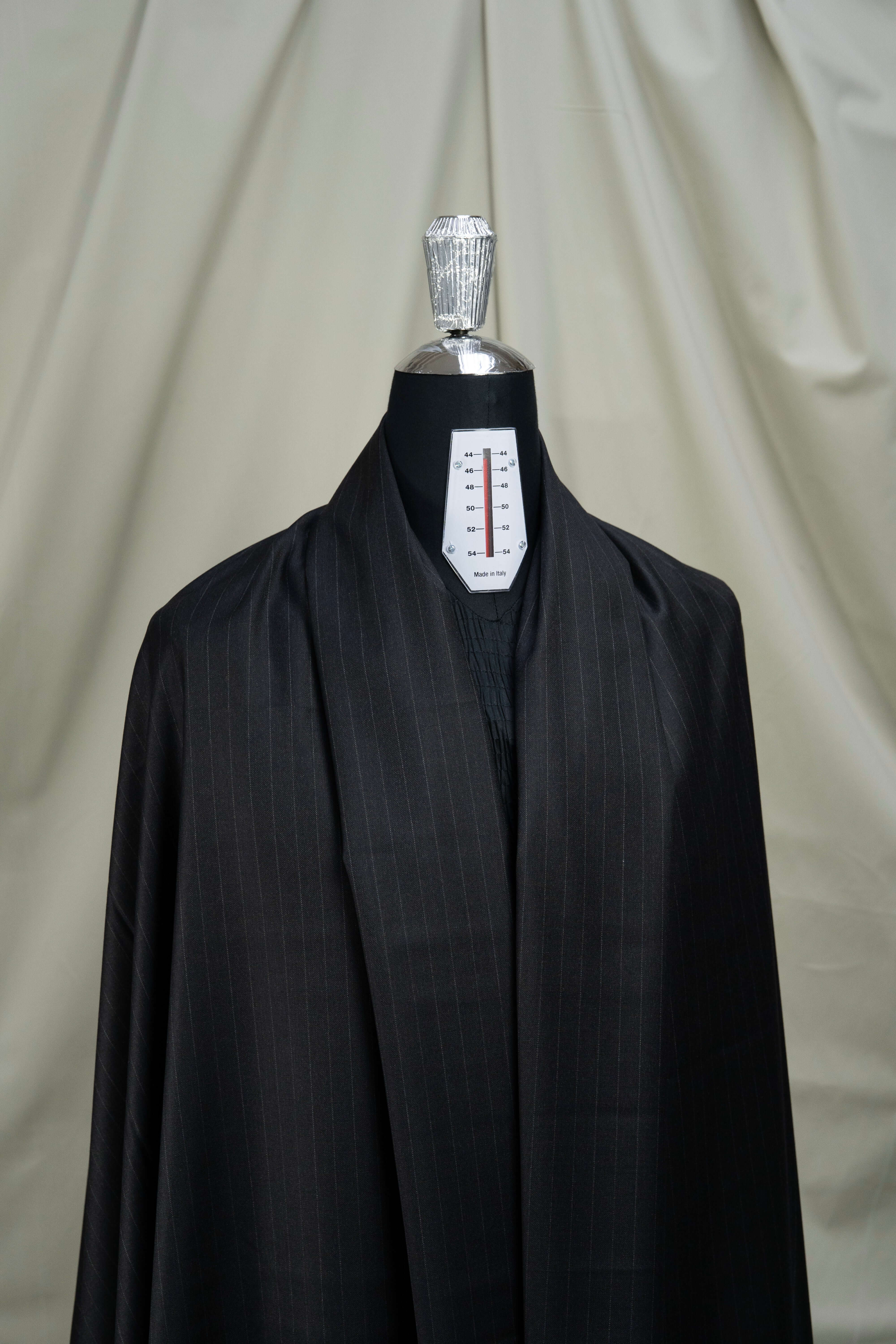 CERRUTI 1881 Winterissimo 110's Dark Charcoal Stripe Wool Suiting -3 Meters