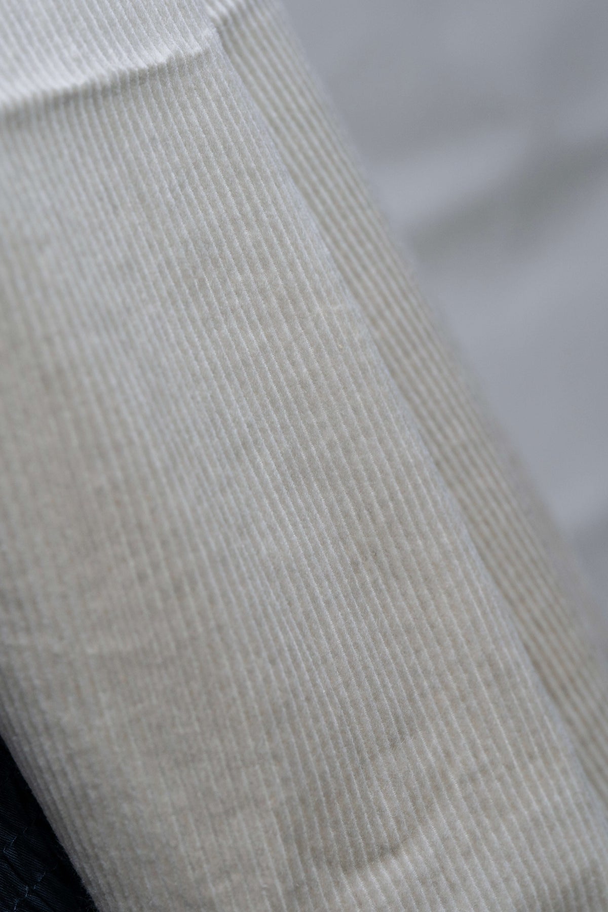 PONTOGLIO 1883 cotton cashmere corduroy suiting fabric showing texture in a close-up view.