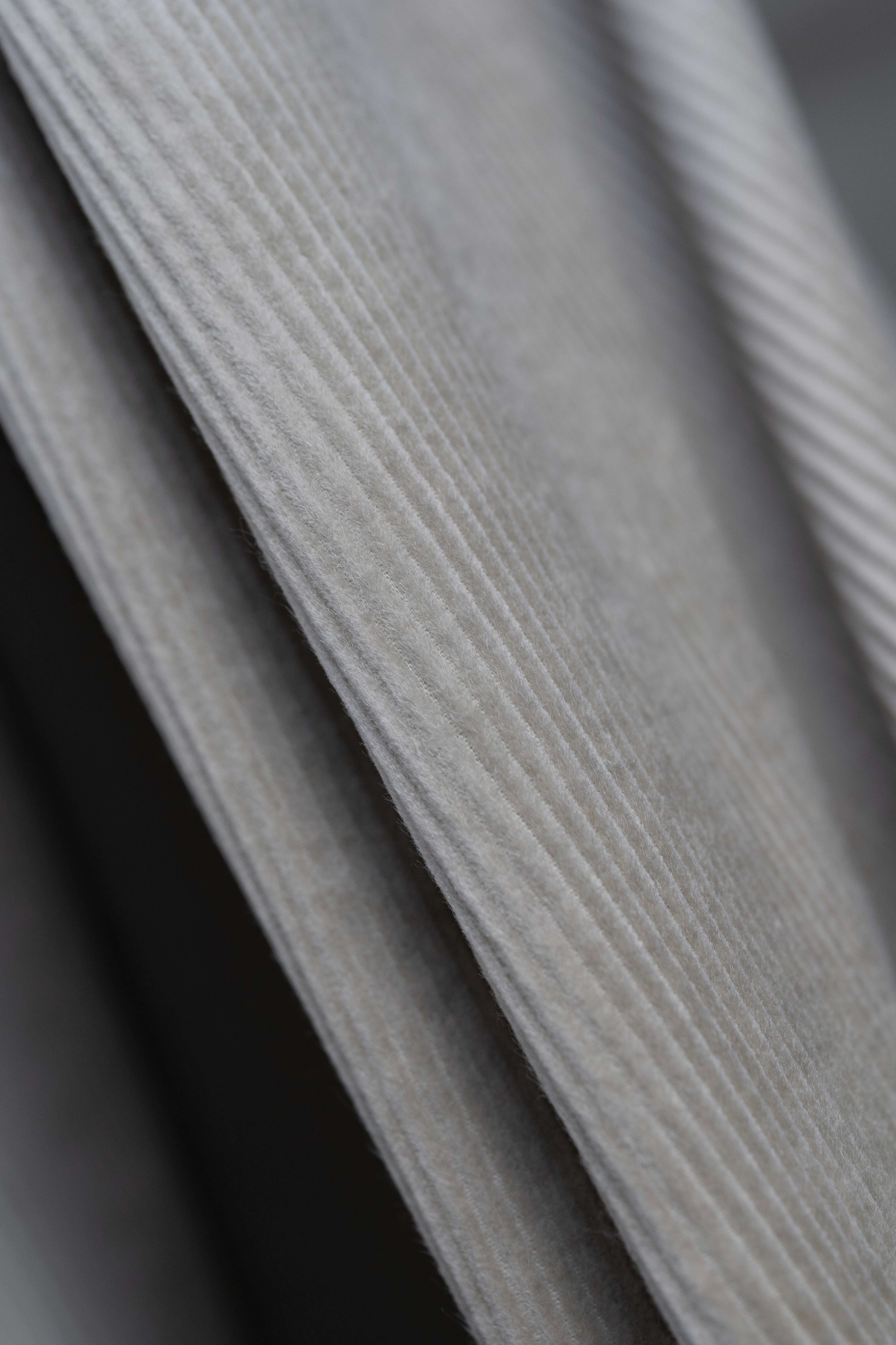 Close-up of PONTOGLIO 1883 cotton cashmere corduroy suiting fabric, showcasing its soft texture and rich details.