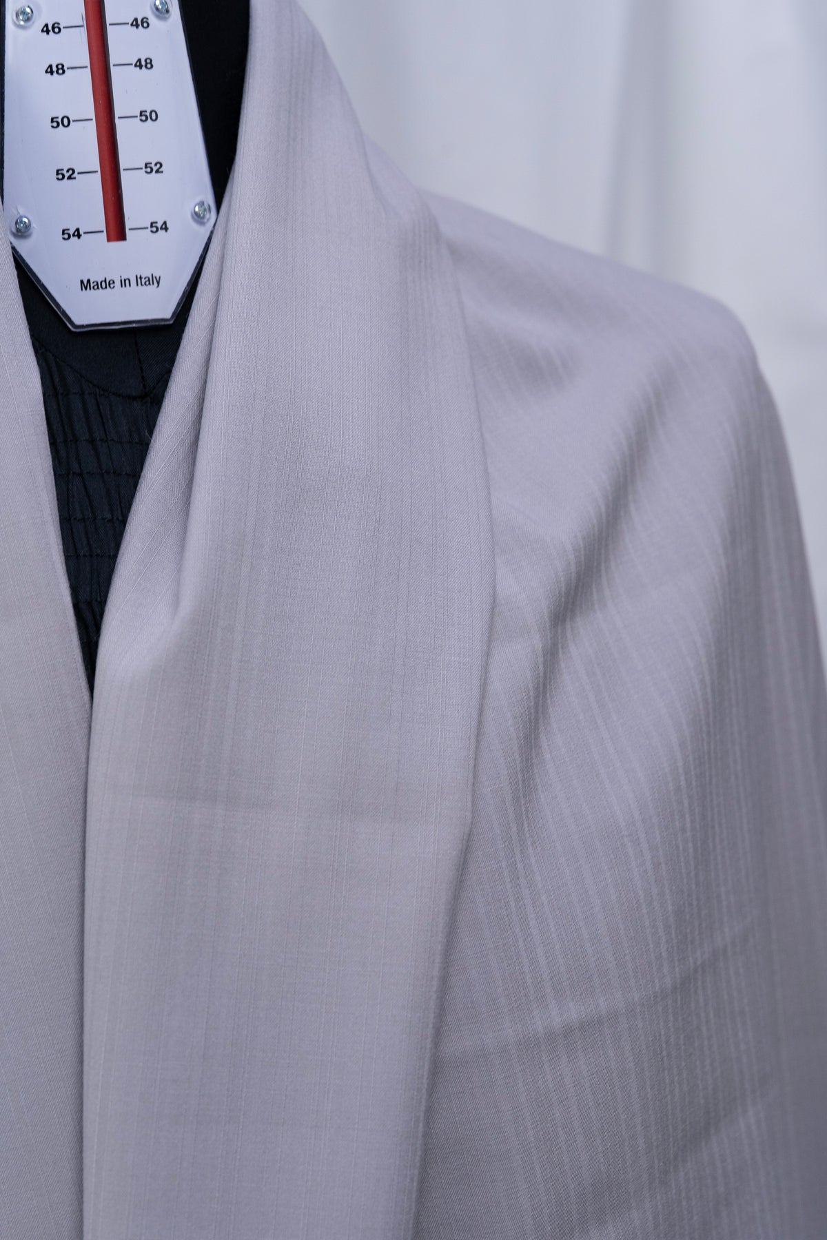 Wain Shiell Grey Subtle Stripe Wool Suiting Fabric (V26011) -2.9 Meters - Yoo's Club