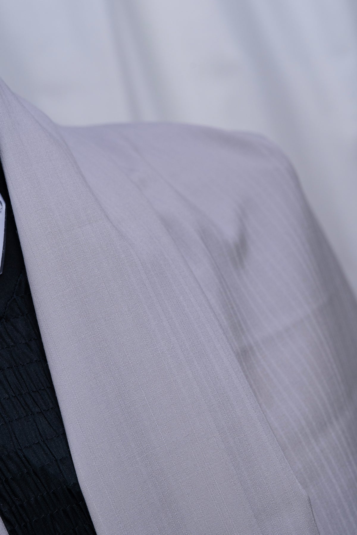 Wain Shiell Grey Subtle Stripe Wool Suiting Fabric (V26011) -2.9 Meters - Yoo's Club