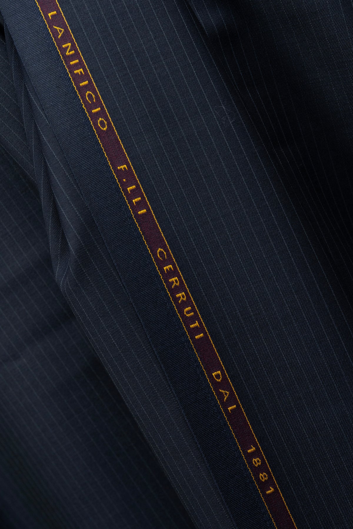 CERRUTI 1881 Nobility Dark Navy Stripe Wool Suiting (V26005 ) - 3 Meters - Yoo's Club