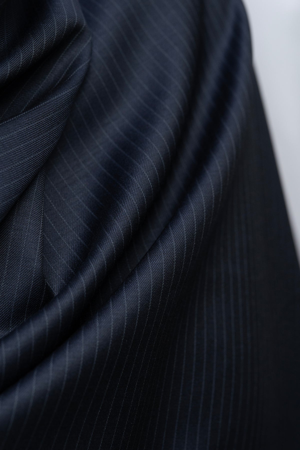 CERRUTI 1881 Nobility Dark Navy Stripe Wool Suiting (V26005 ) - 3 Meters - Yoo's Club