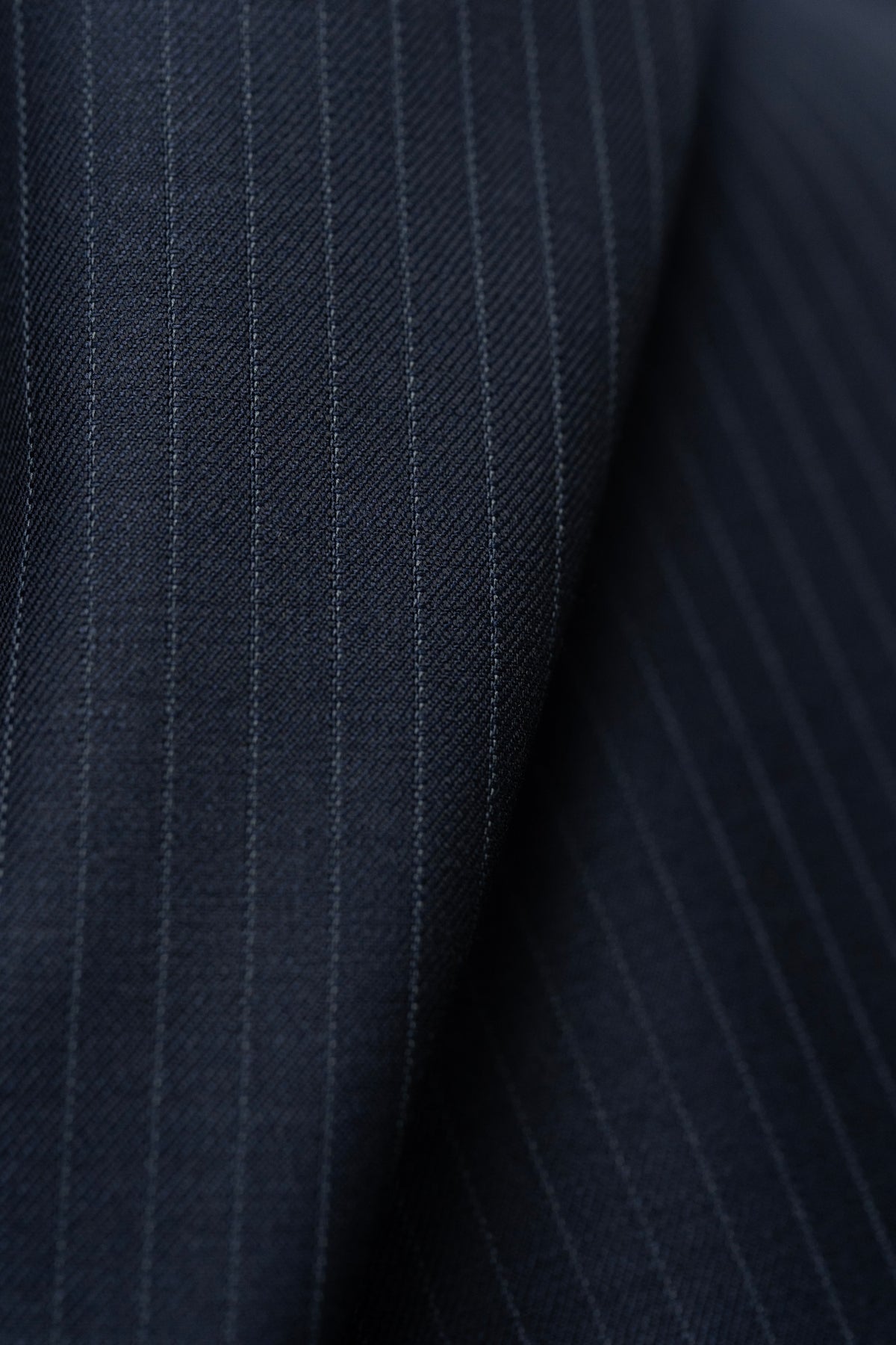 CERRUTI 1881 Nobility Dark Navy Stripe Wool Suiting (V26005 ) - 3 Meters - Yoo's Club