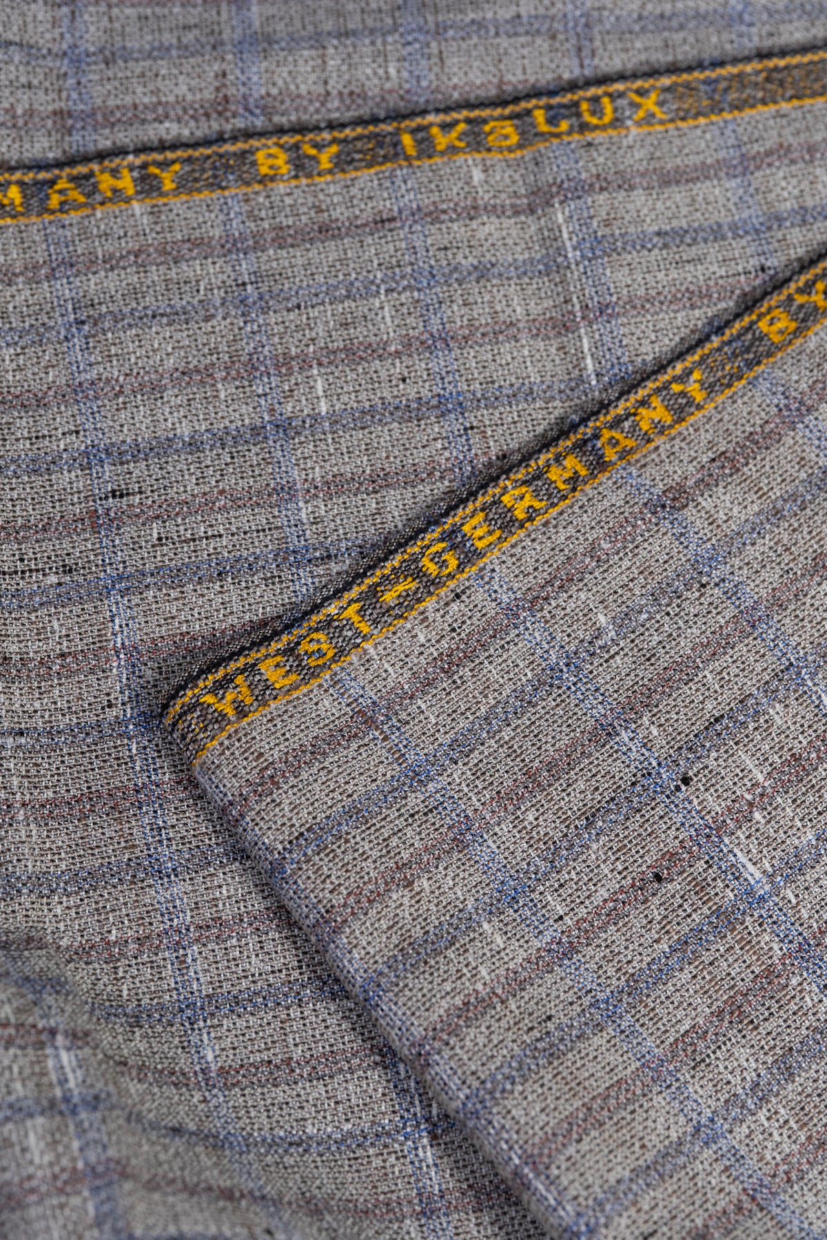 Red & Blue Check Wool Jacket Fabric (SEC23-01)-1.8 Meters - Yoo's Club