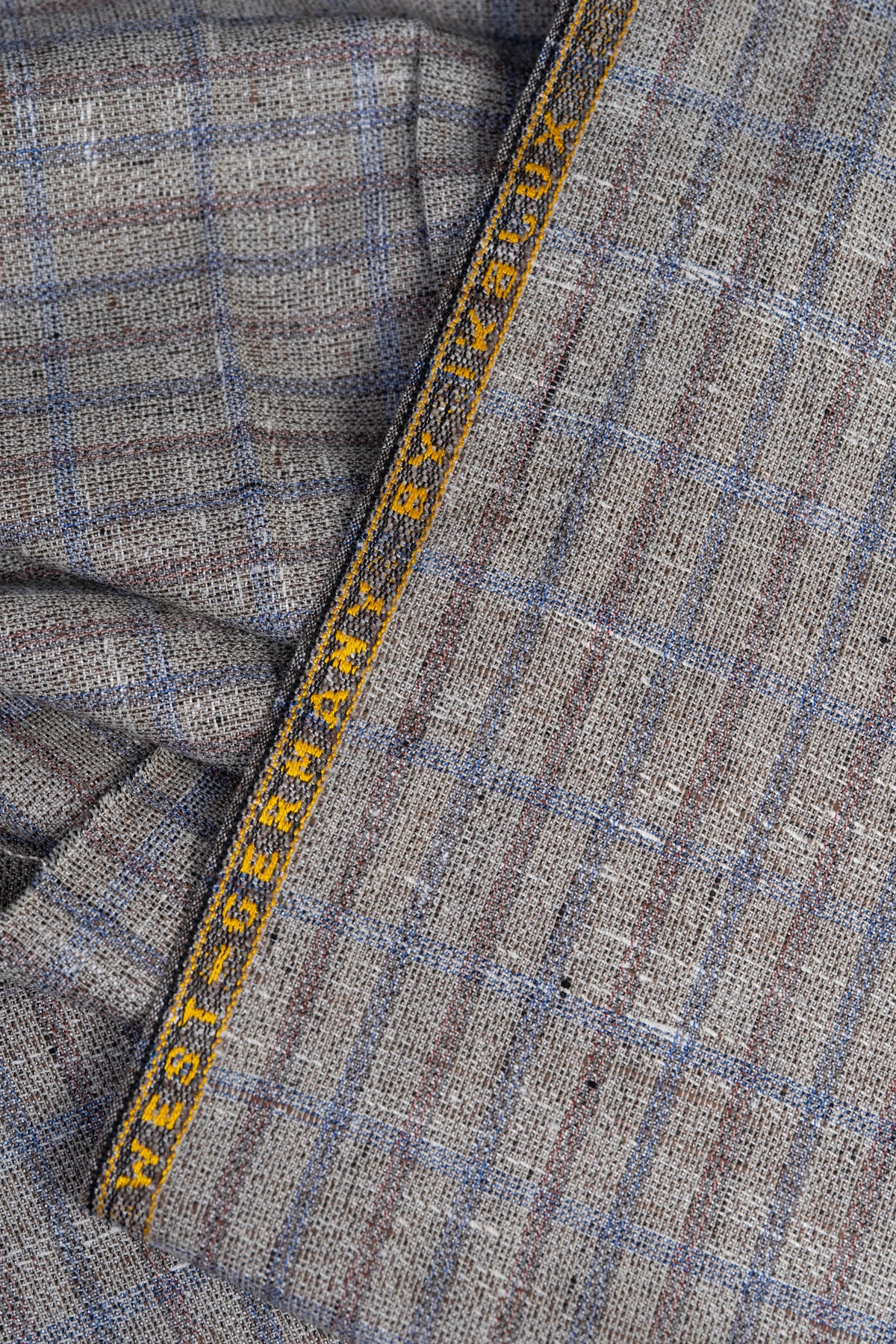 Red & Blue Check Wool Jacket Fabric (SEC23-01)-1.8 Meters - Yoo's Club