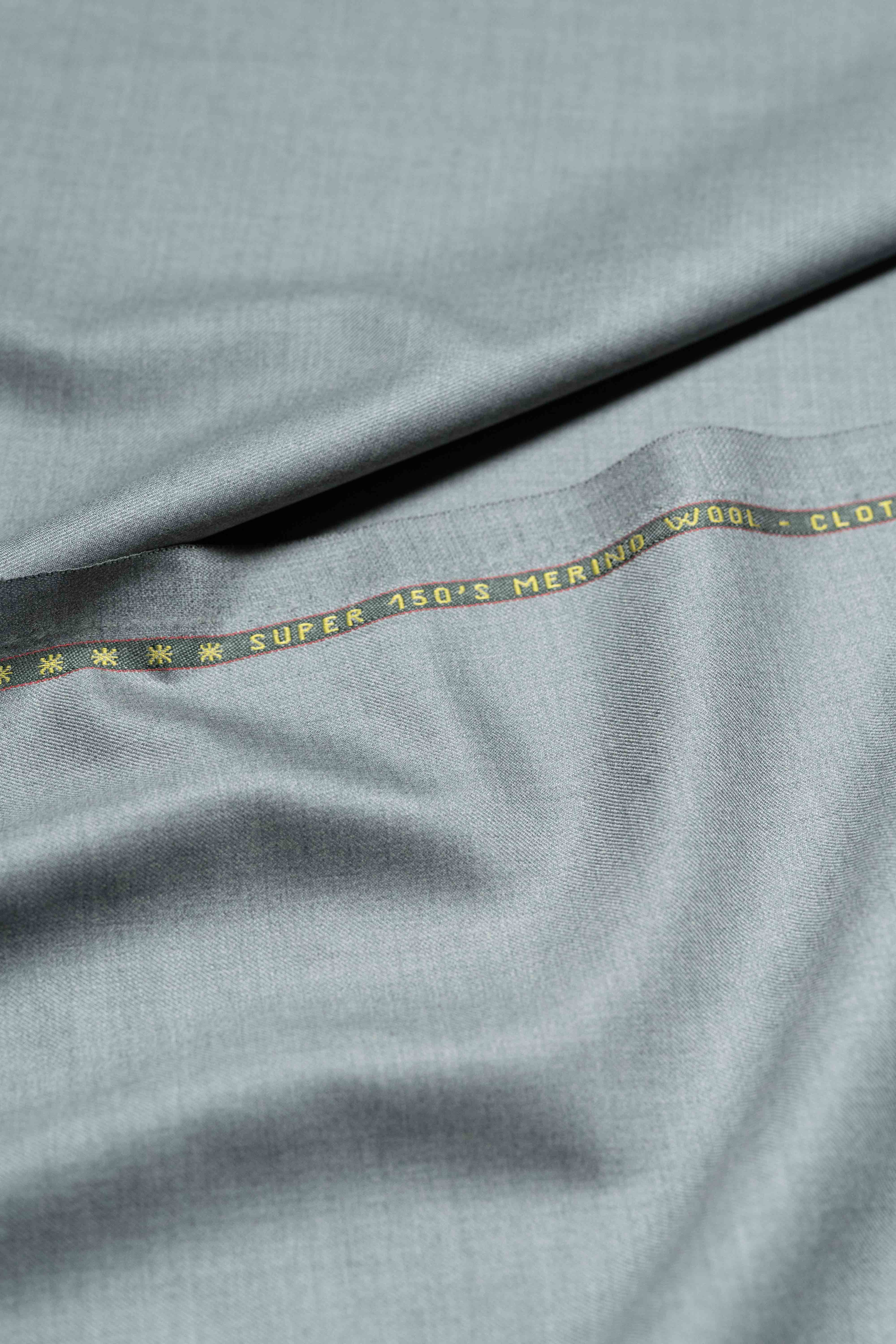 Loro Piana Grey Australis 150's Merino Wool Suit Fabric, premium quality textile with soft drape.
