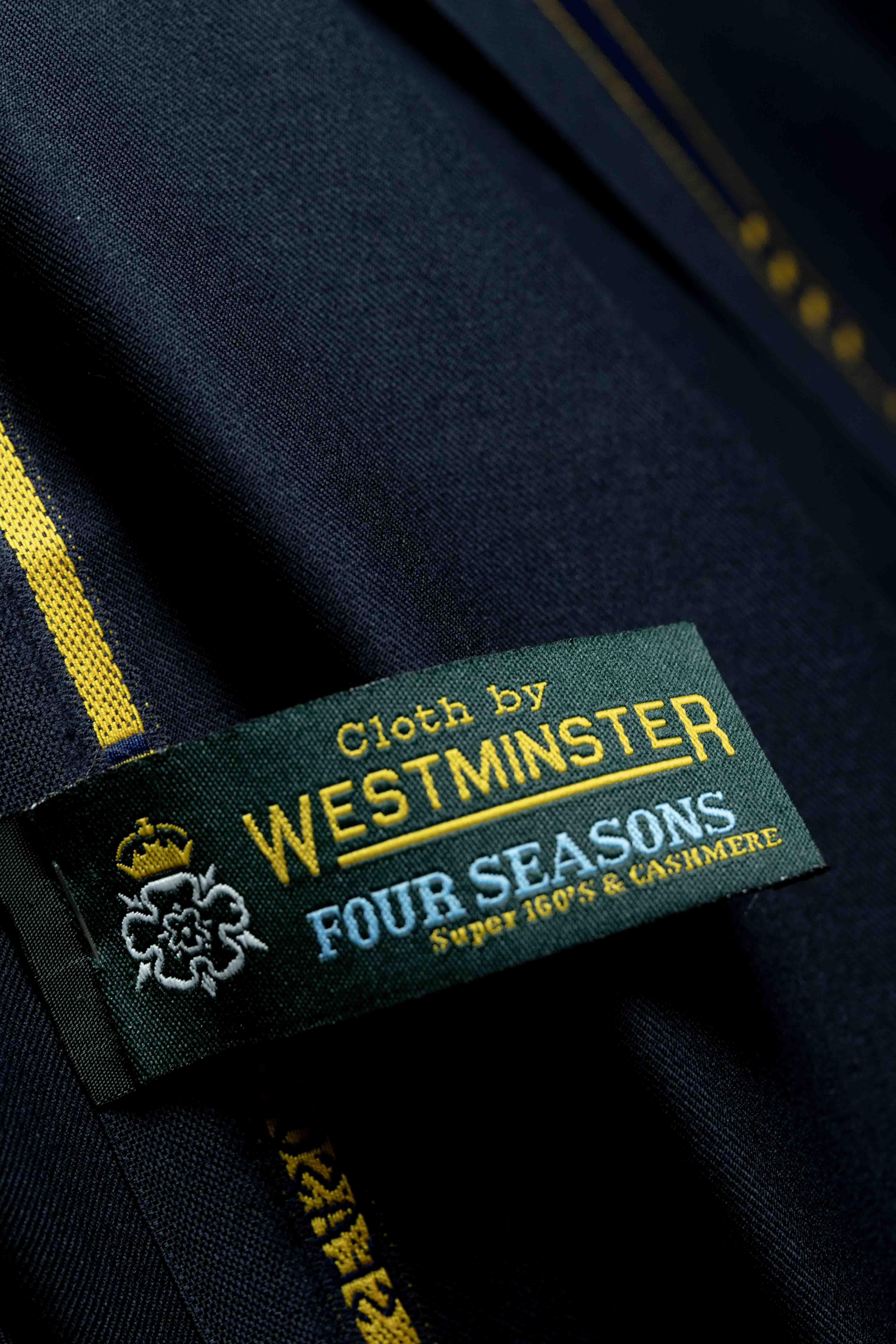 England Midnight Blue 160's & Cashmere Suiting (V23524) -3.1m