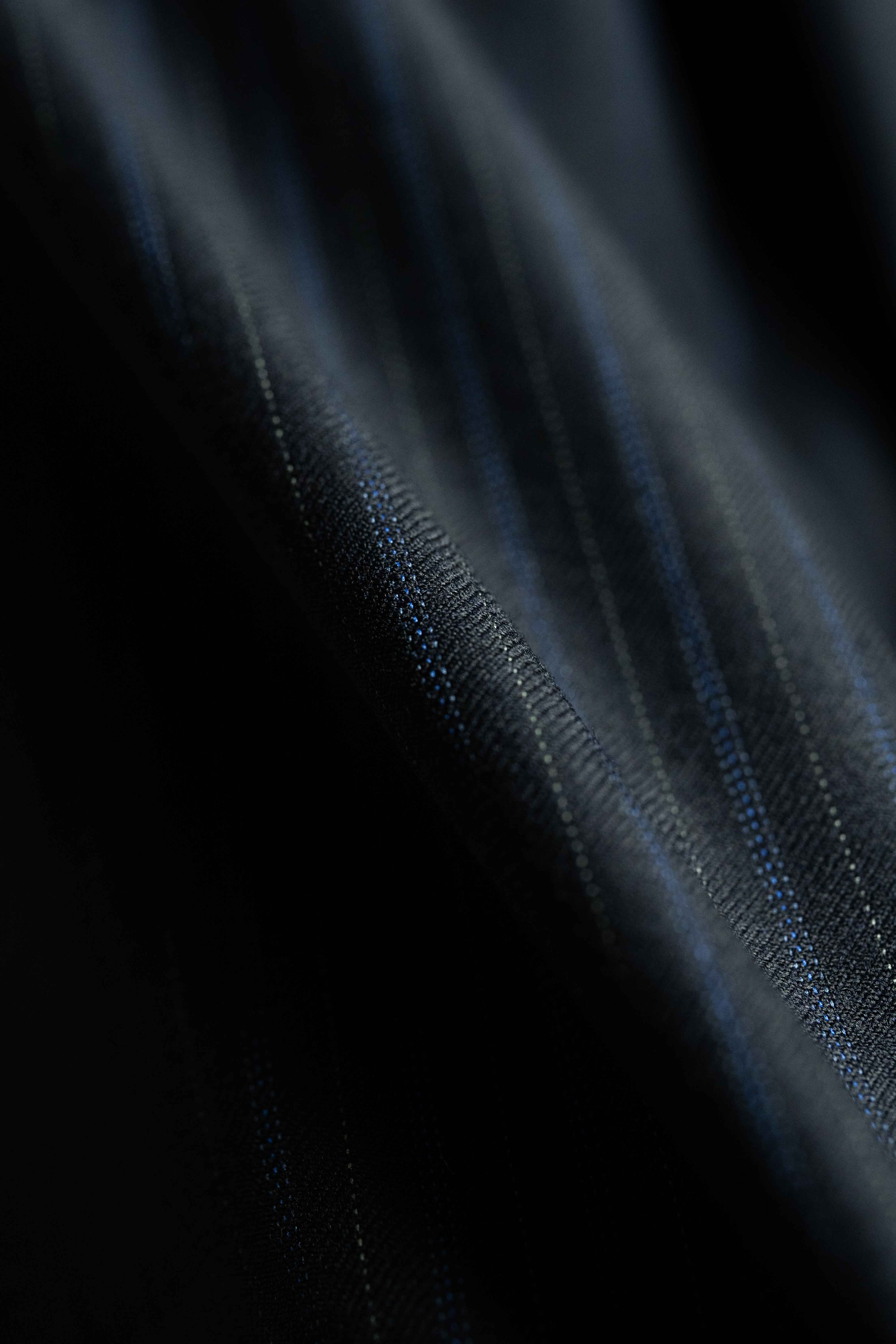 Close-up of dark blue fabric texture