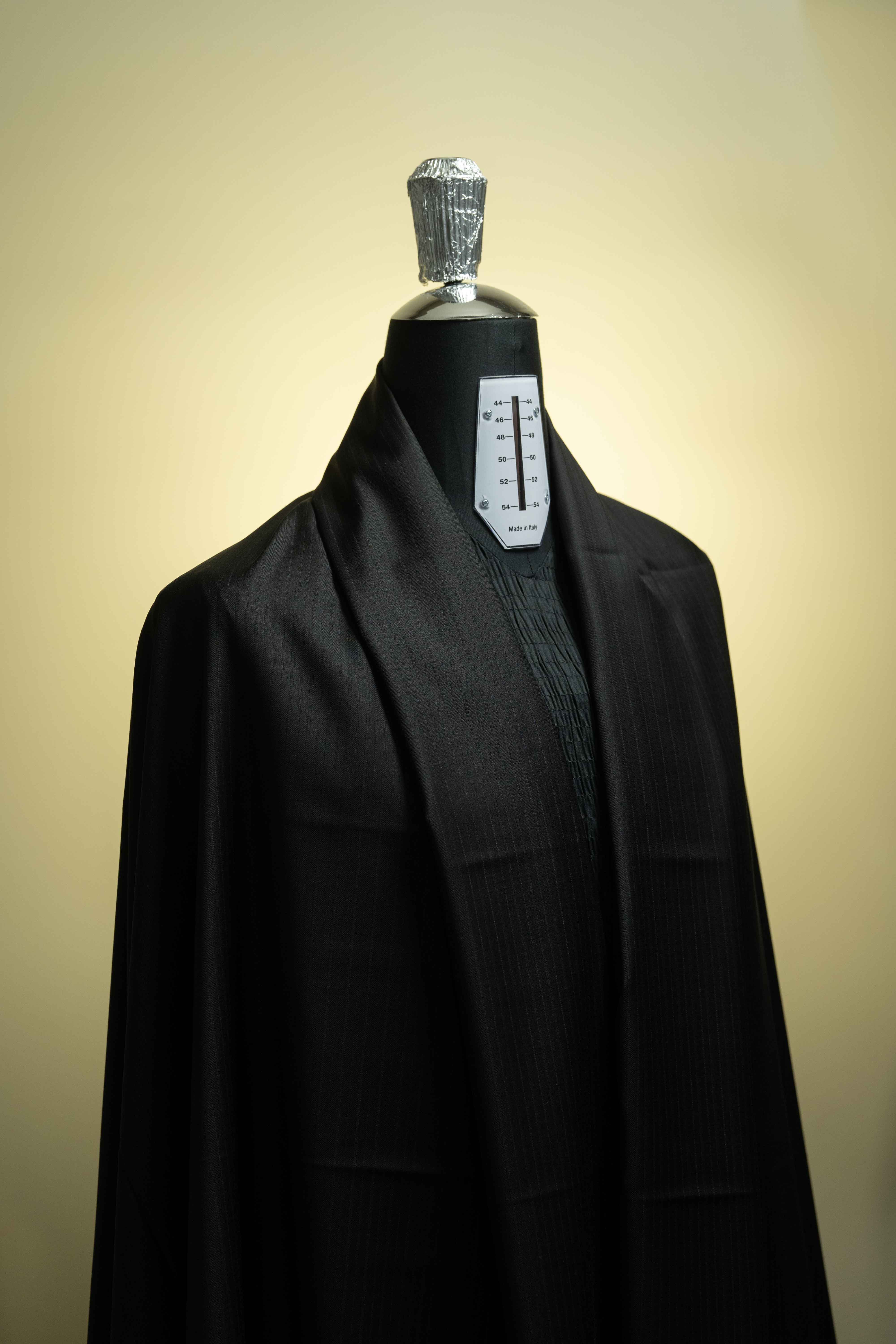 Marzoni Black Purple Stripe Wool Silk Cashmere Suit Fabric (V23331) -3m