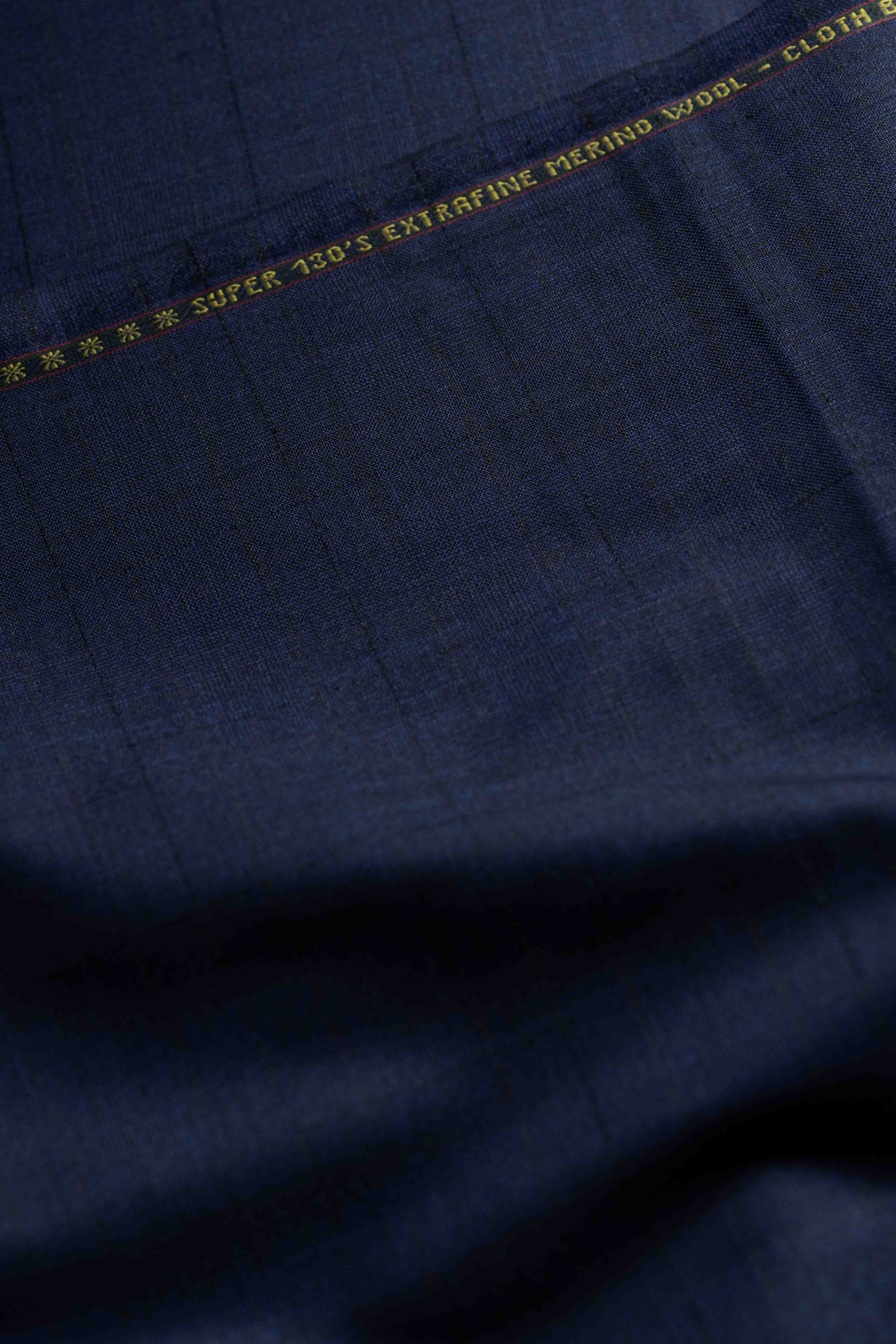 Loro Piana Blue Check 130's Merino Wool Suit Fabric (GC39634)-1.85m