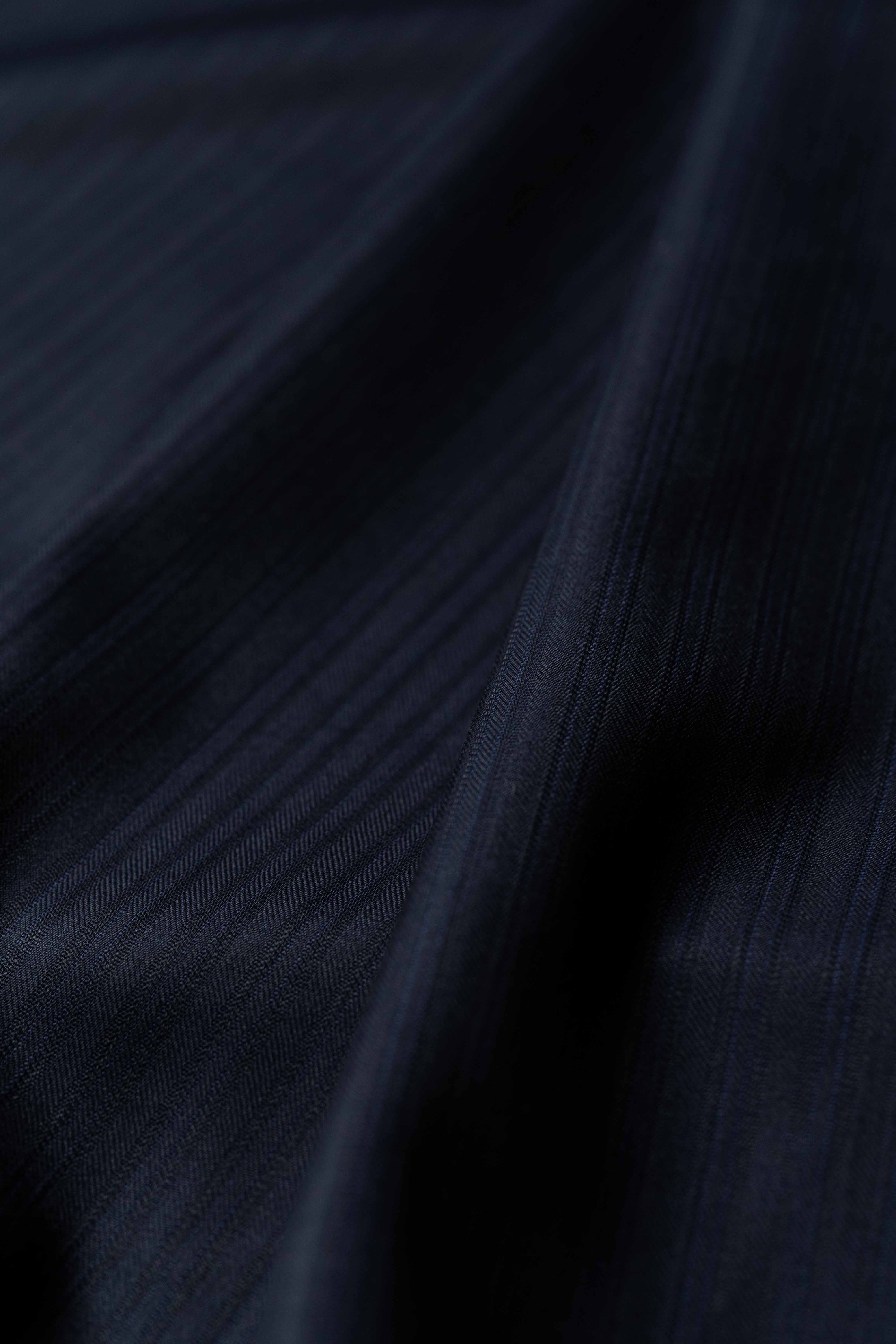 Loro Piana Midnight Blue Stripe 150's Wool Suit Fabric (GC39340)-1.9m