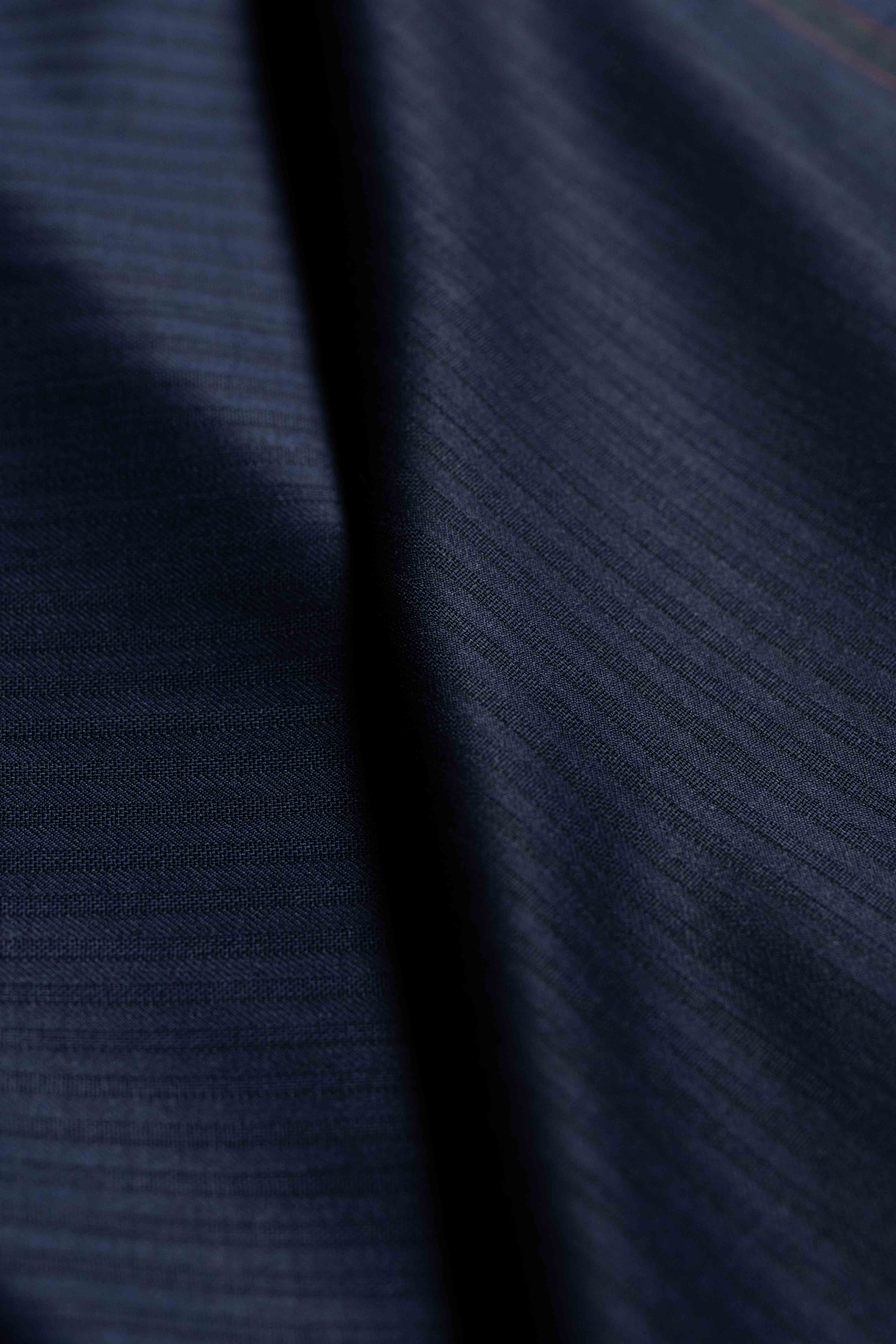Loro Piana Navy Stripe 150's Wool Suit Fabric (GC39187)-1.85m