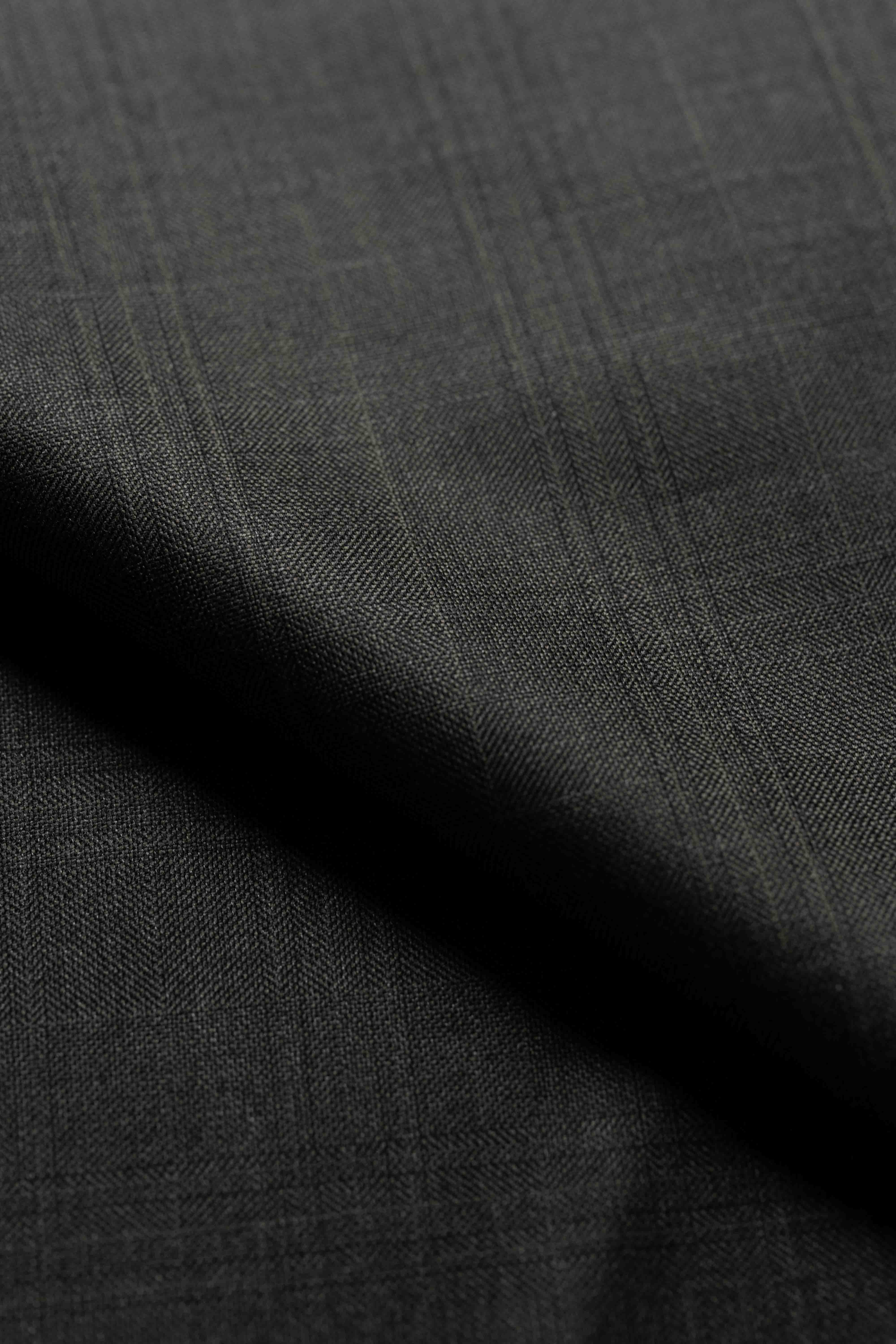 Dormeuil Excel Bistre Check Merino Wool Suit Fabric (GC39549)-1.85m