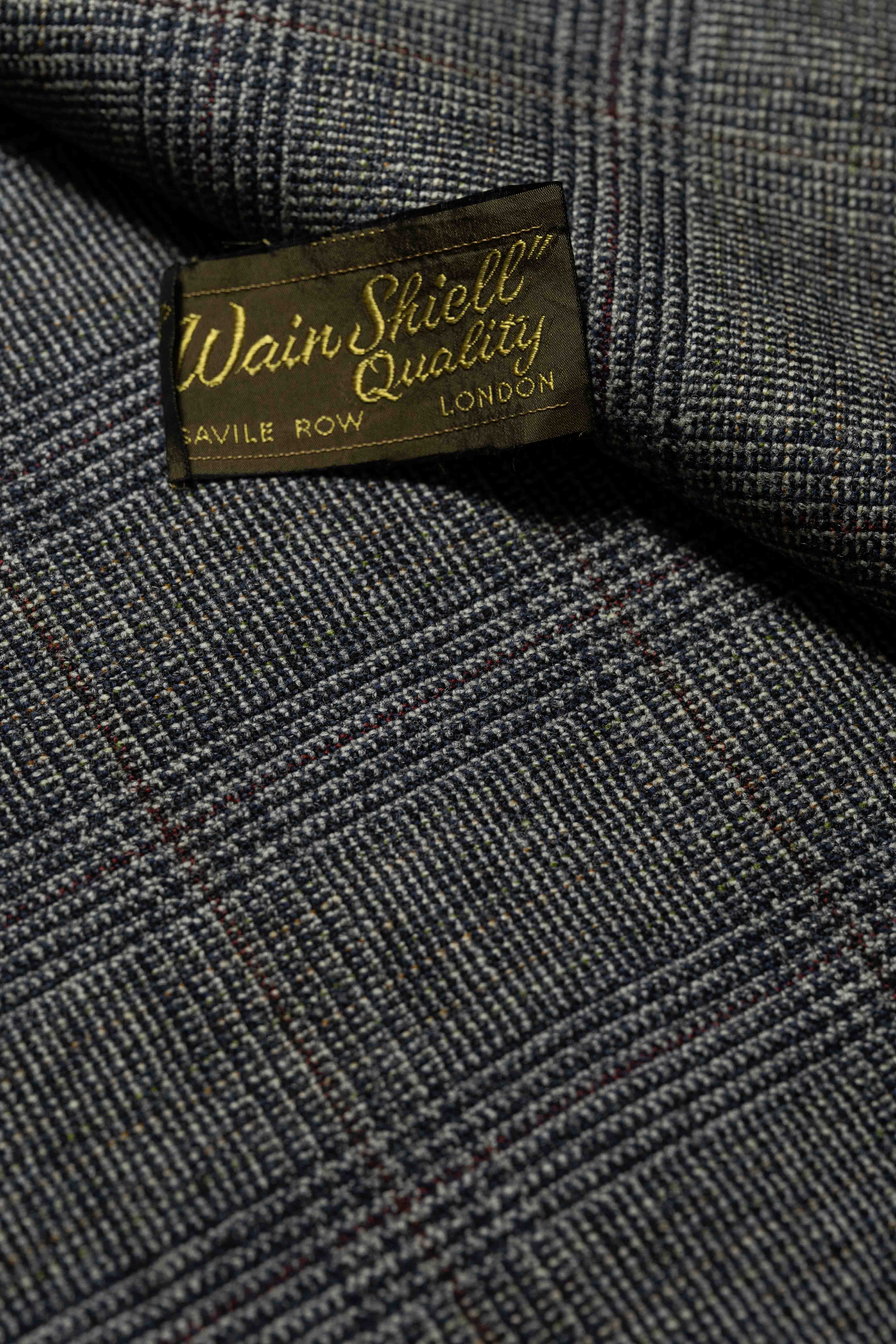 Wain Shiell Red Windowpane High Twist Suit Fabric (SA-1103)-2.3m