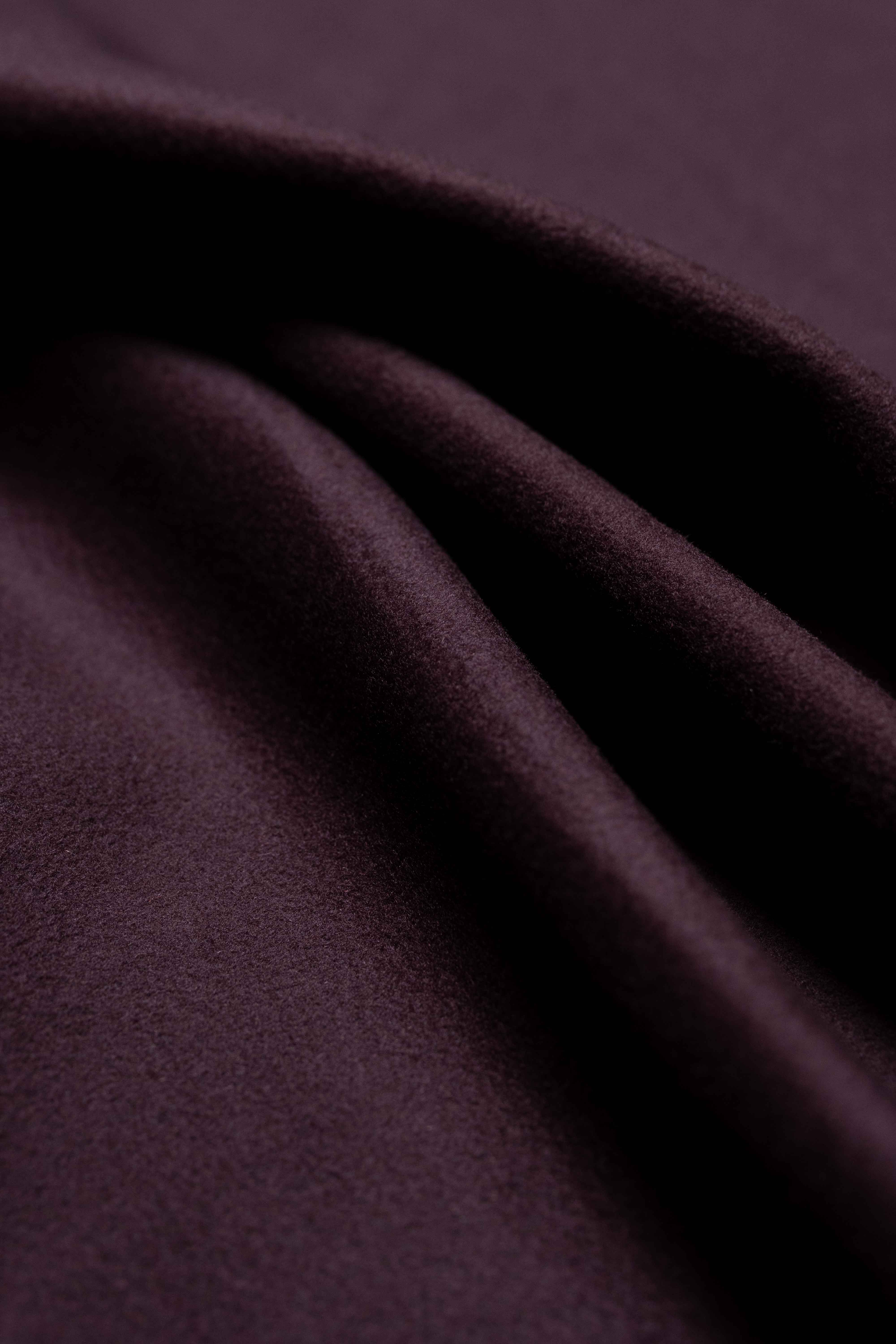 Burgundy Wool & Cashmere Overcoat (SA-1105)-4.2m