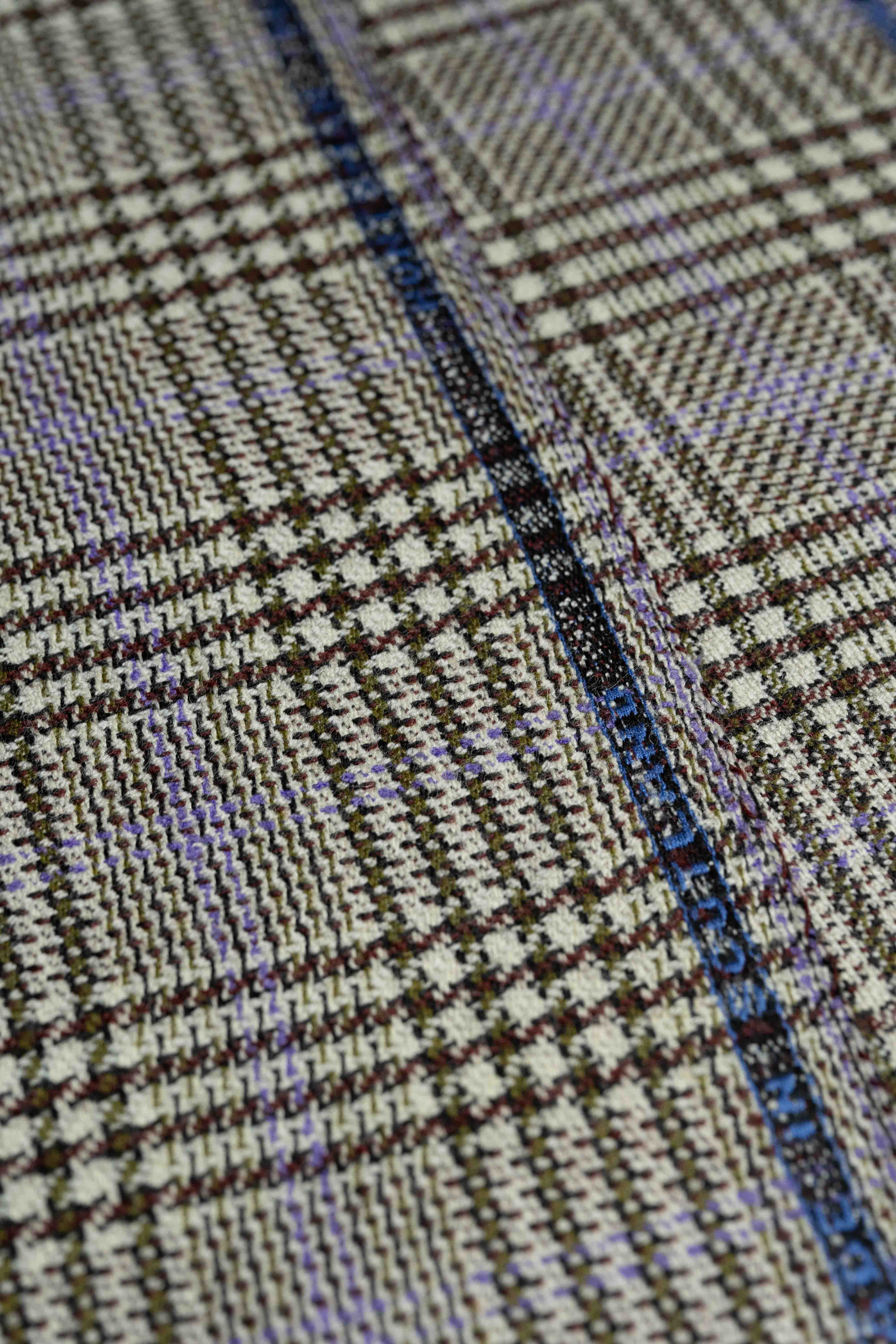 Scabal Purple Windowpane Suit Fabric(V23282)
