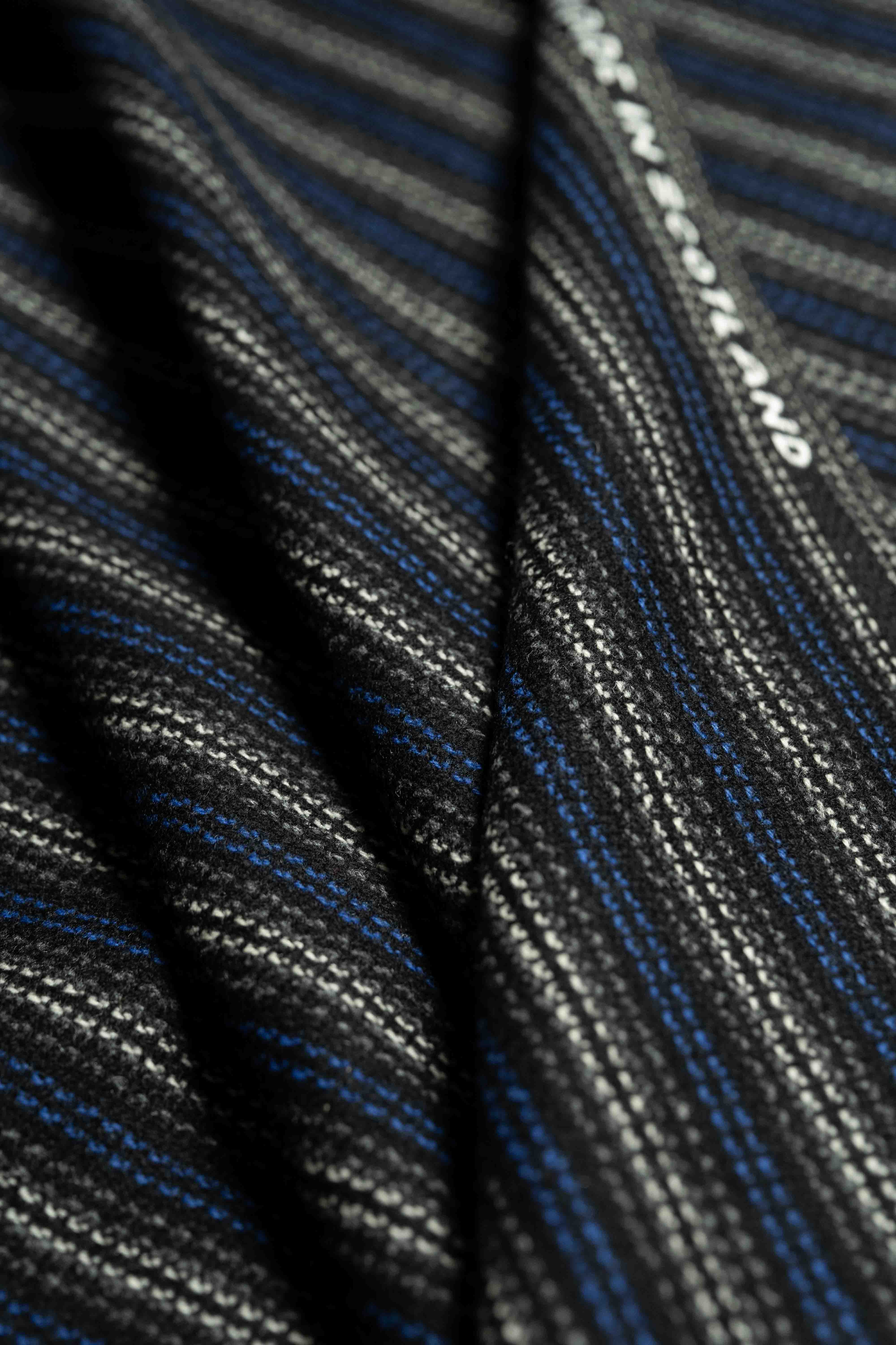 Johnstons of Elgin Blue Stripe Wool Suit Fabric (SA-1106)-1.8m
