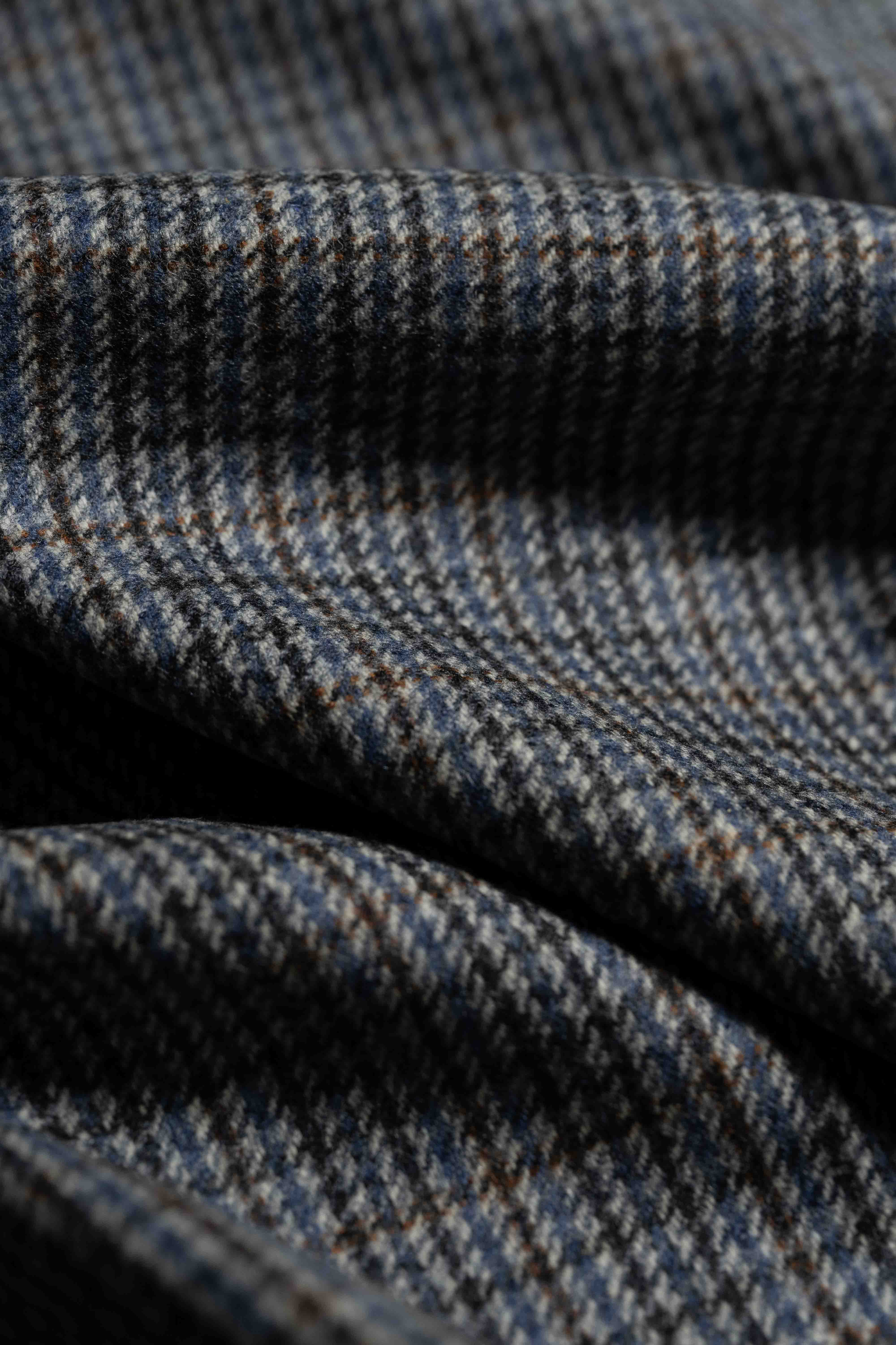 Scabal Check Pure Lambswool Suit Fabric (SA-1110) close-up showing texture and pattern.