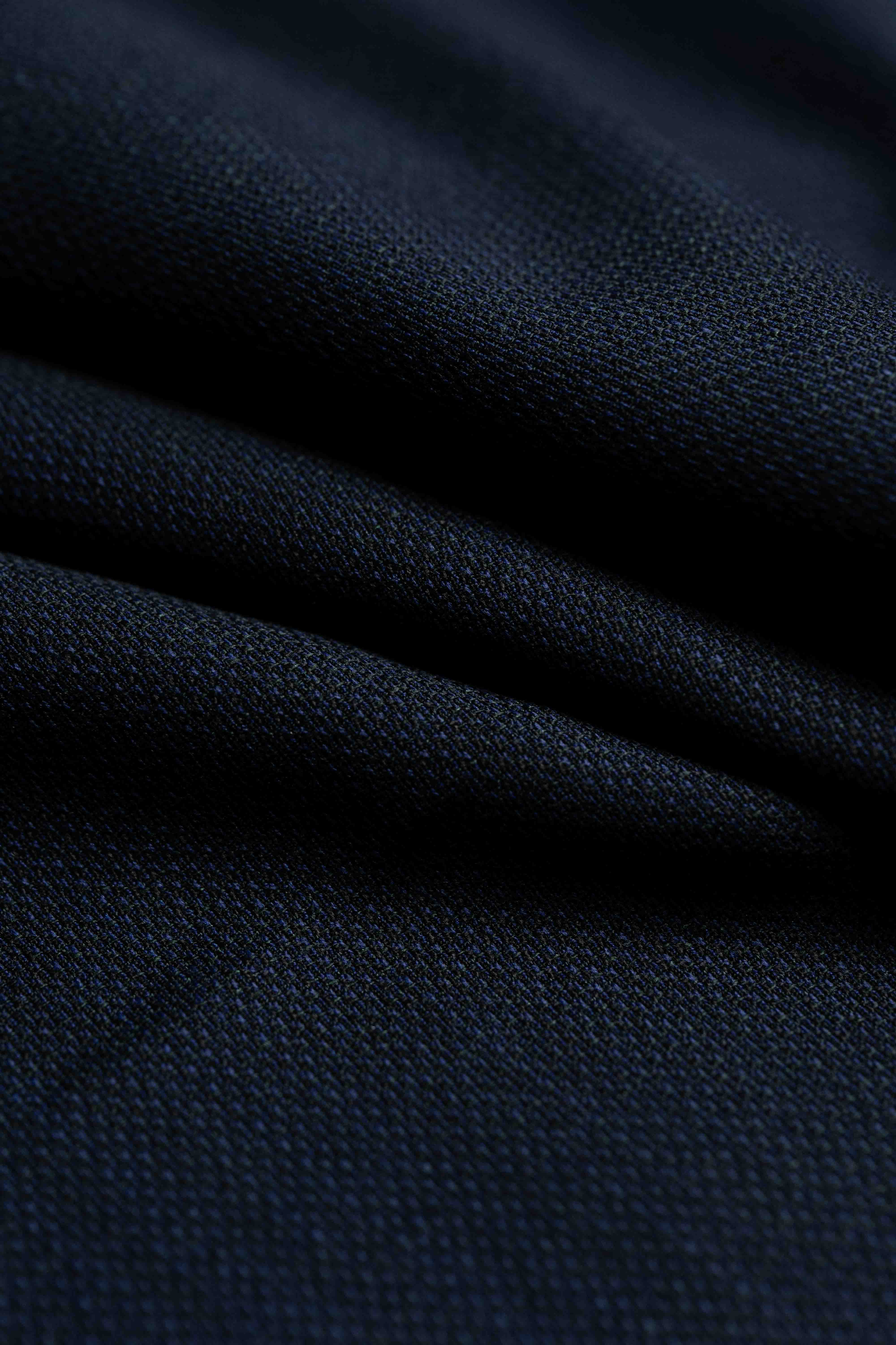 Carlo Barbera Navy Super 140's Suit Fabric (32346)-2m in close-up, showcasing premium texture and color.