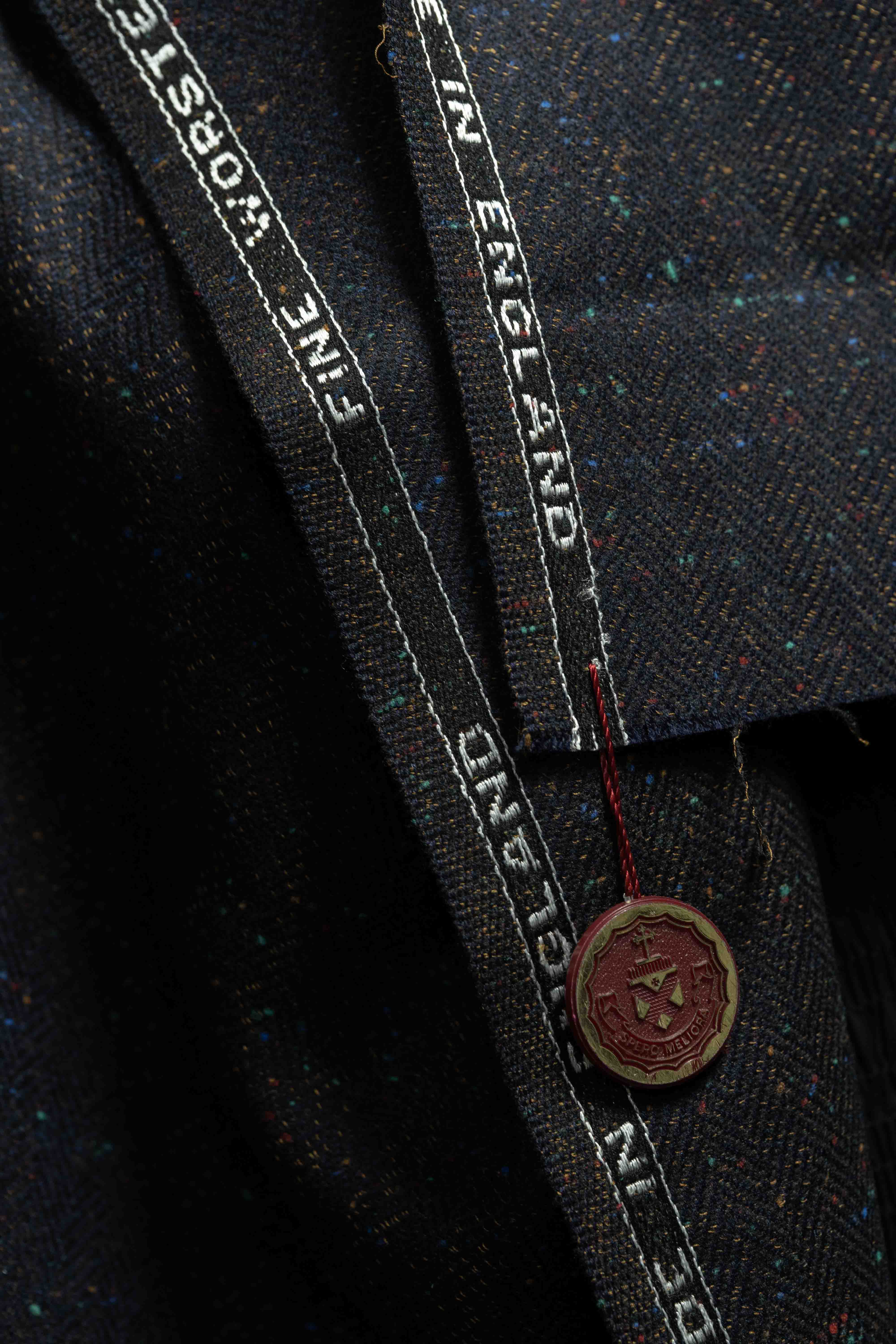 Close-up of Fancy Wool Jacket fabric highlighting details, perfect for creating a sophisticated Men Suit.