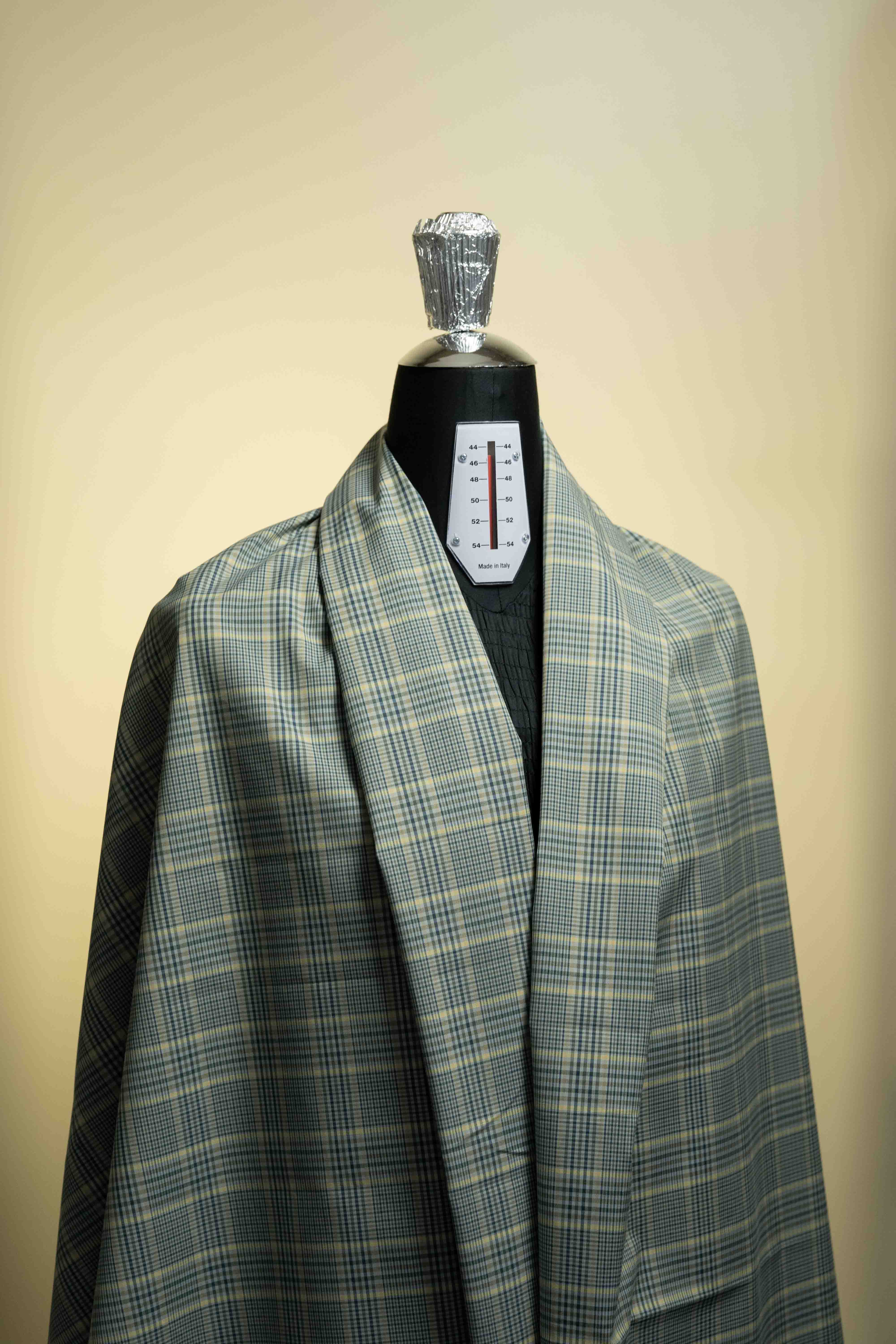 Men Suit Fabric in Blue Fancy Check -2.1m