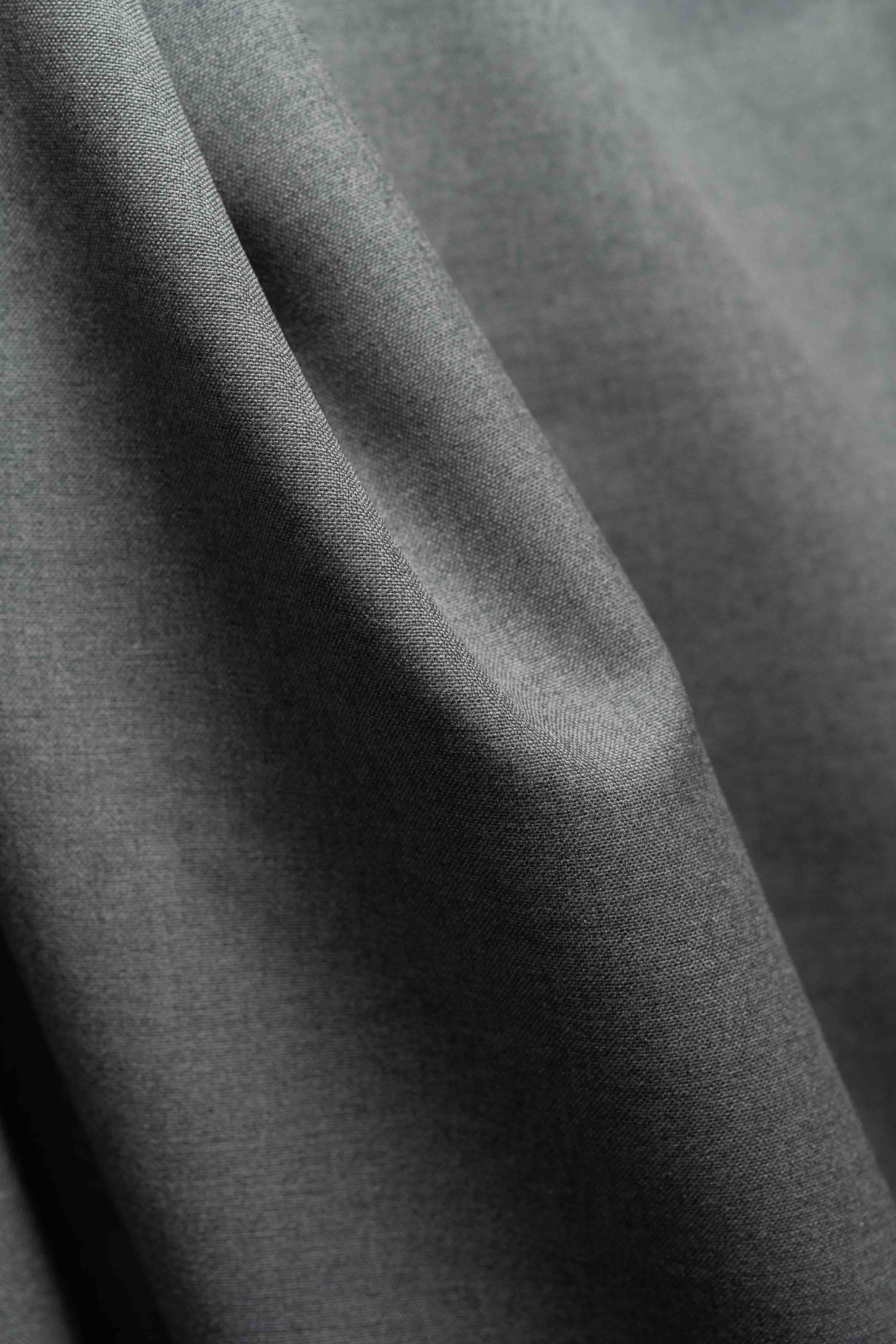 Close-up of gray fabric with folds
