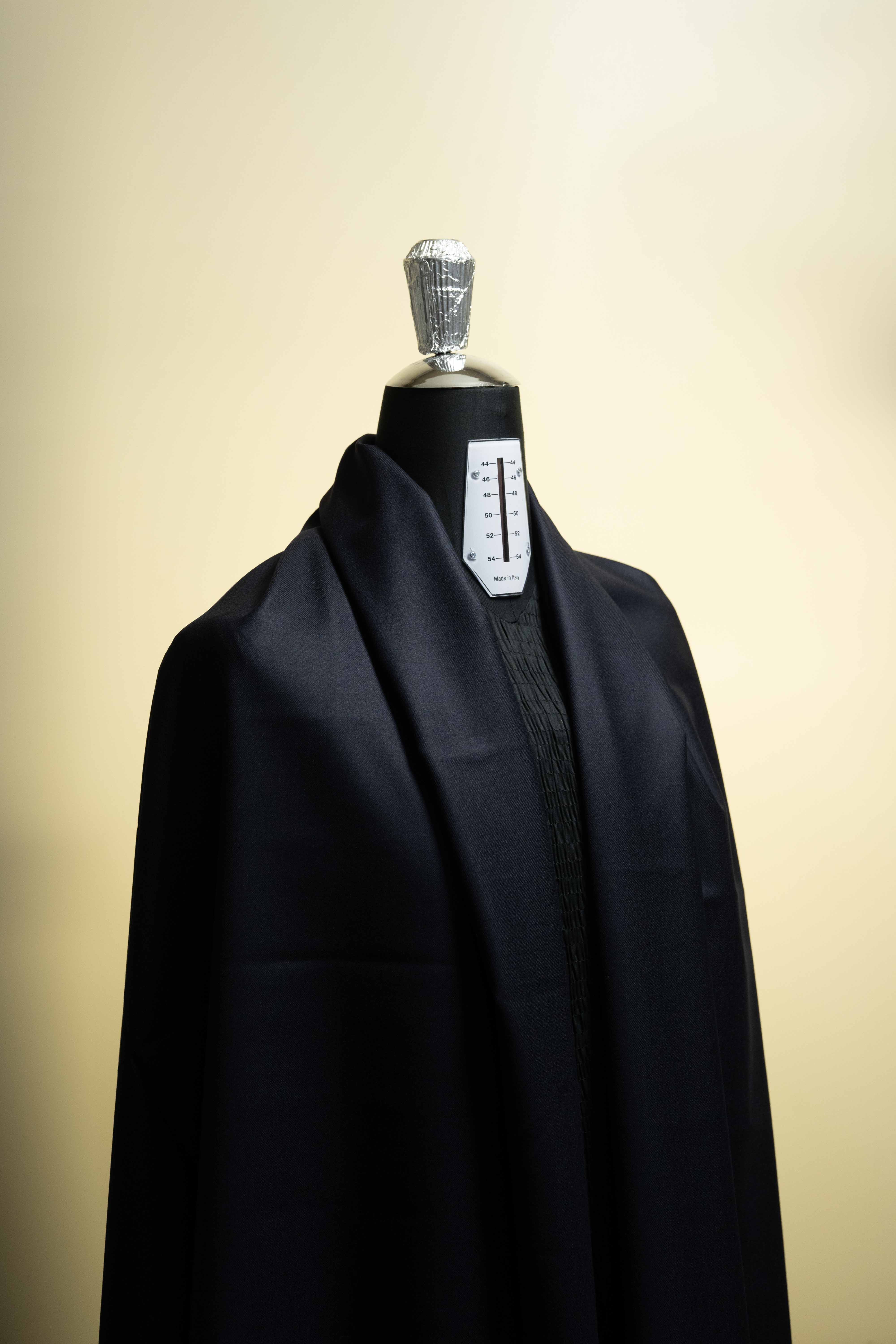 Men Suit fabric from UK in Dark Navy 100's Flannel Wool - 1.7m