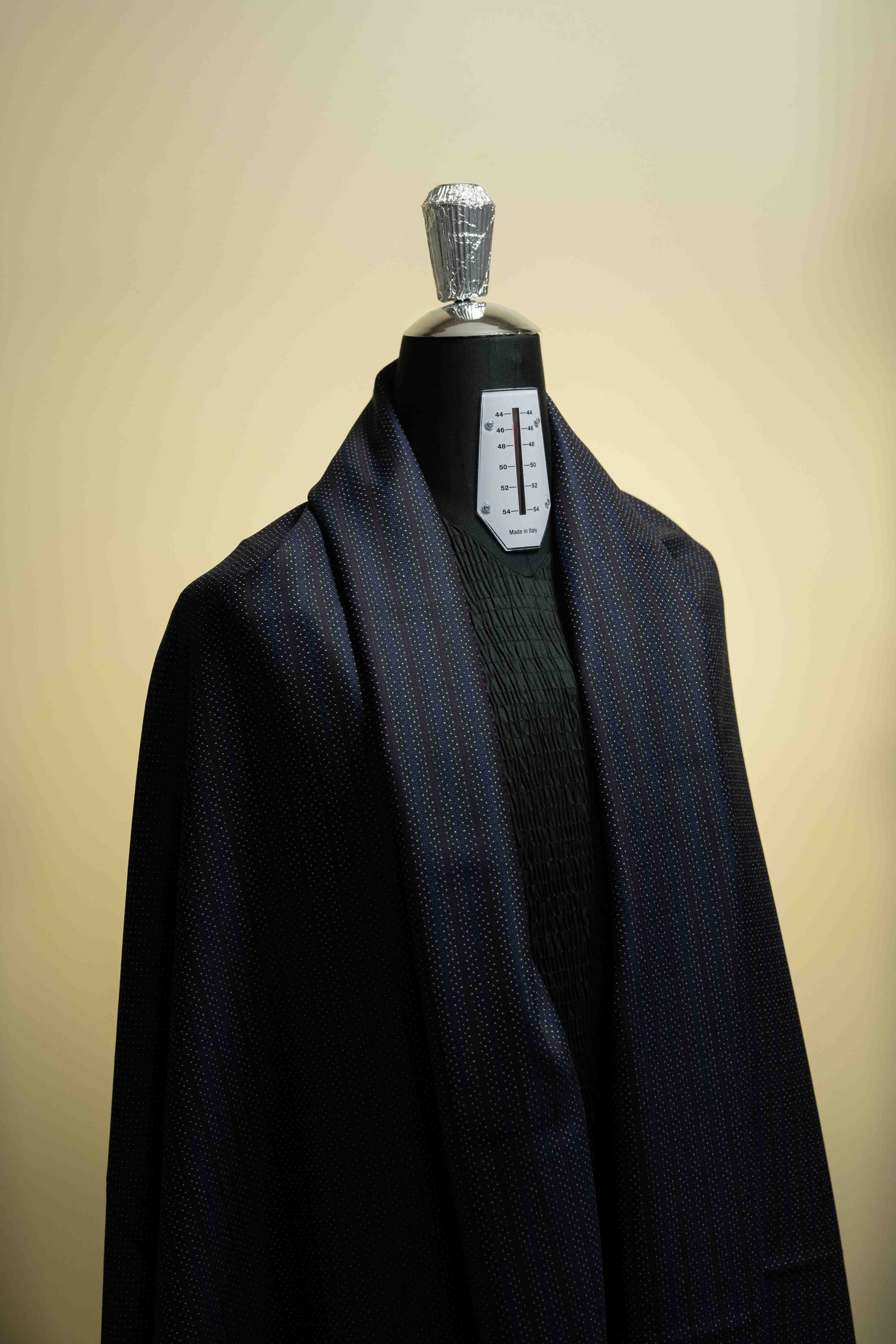 英國男士西裝布料，藍色，70年代復古羊毛 - 2.4米