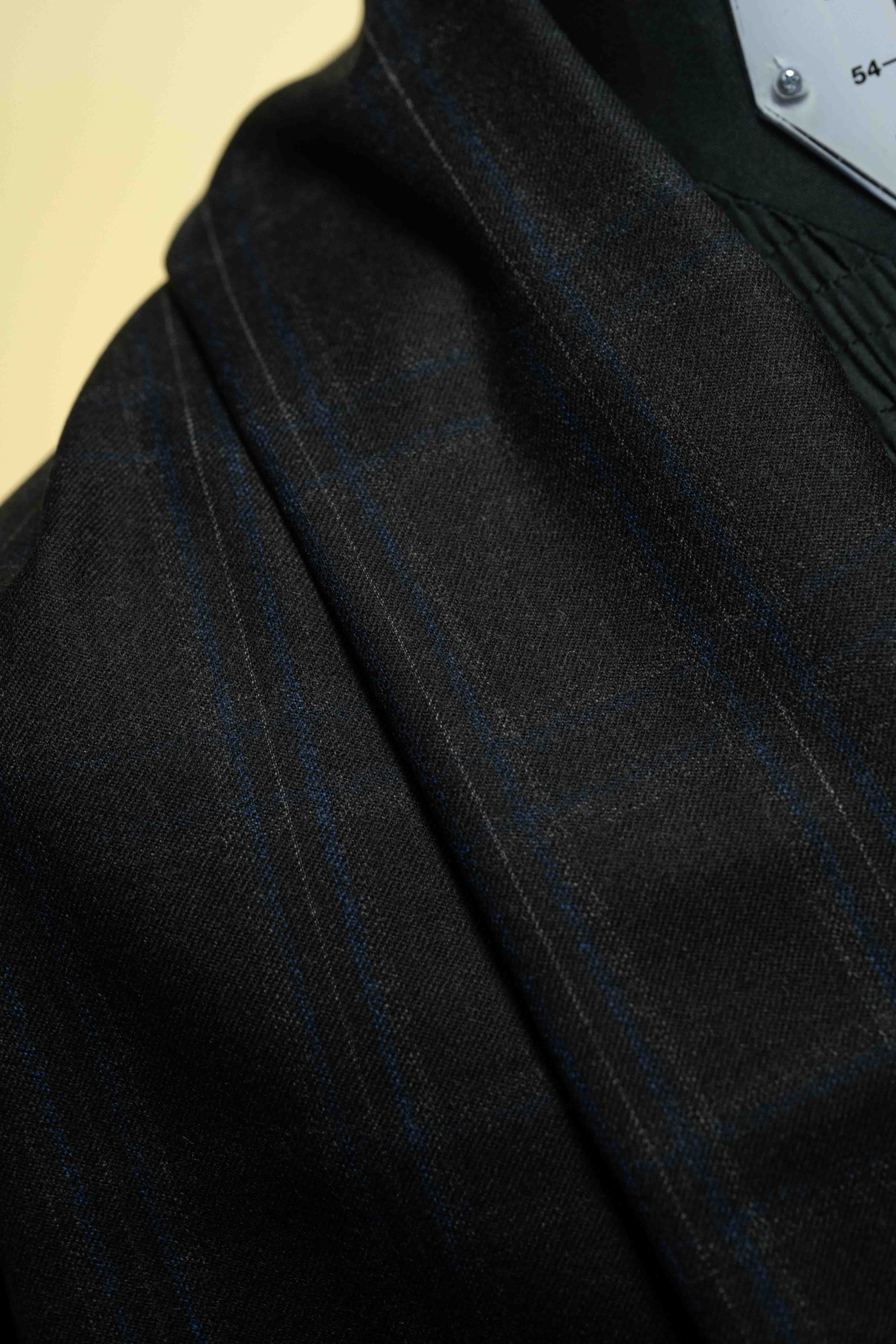 Men Suit fabric from Harrison in Super Dry Black Check Wool