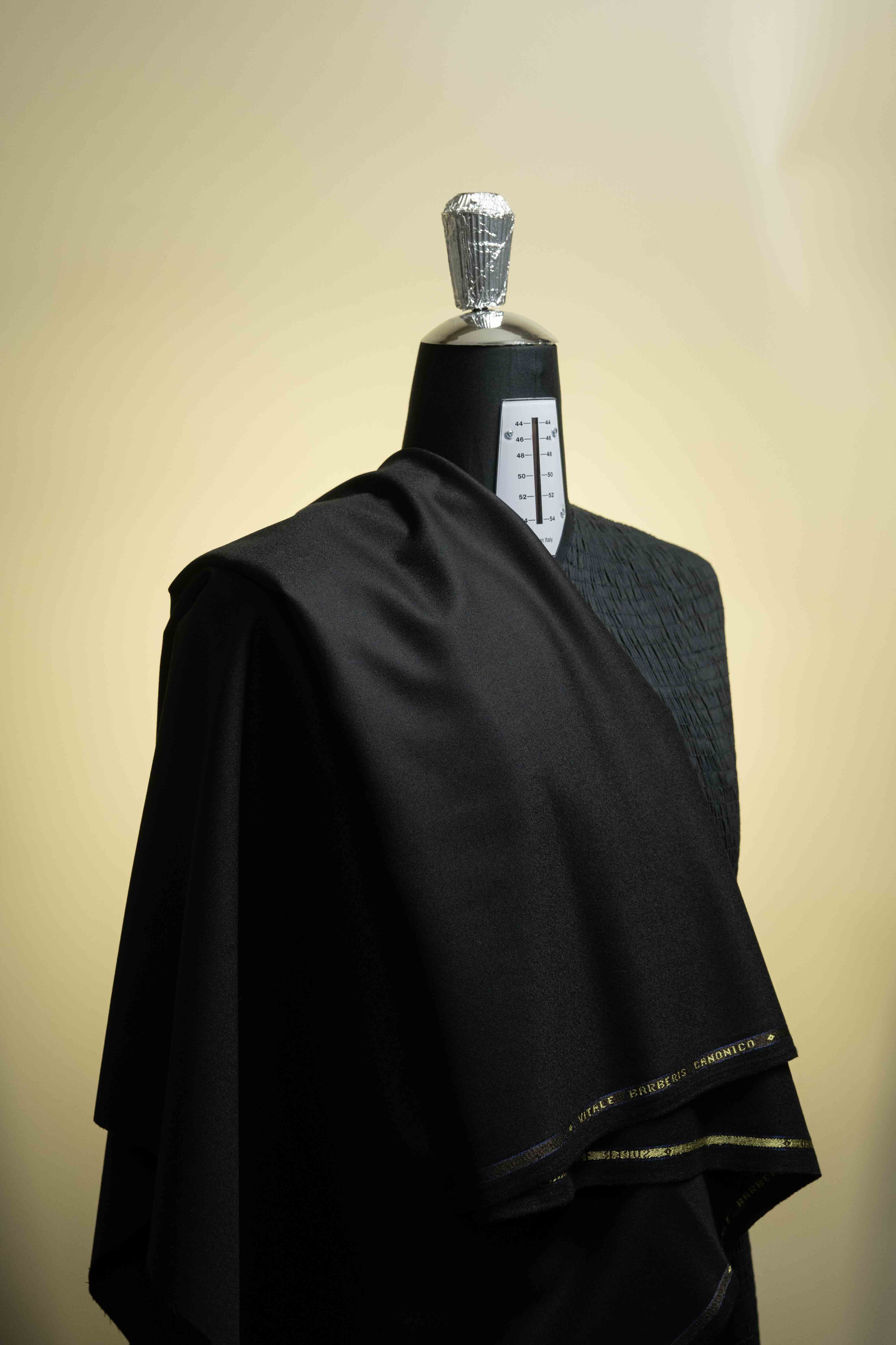 Men Suit fabric From VBC Black 120'S Flannel Wool