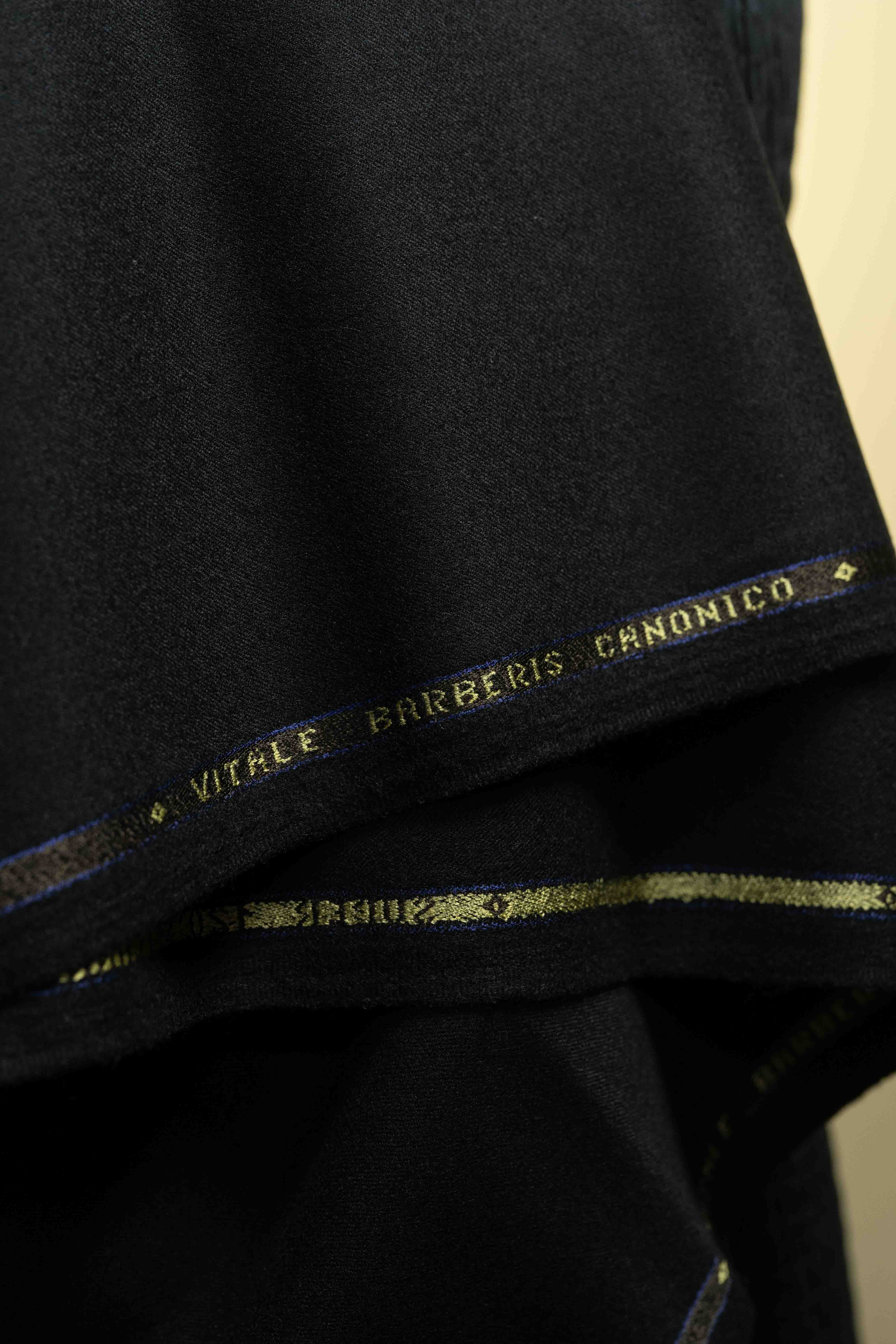 Men Suit fabric From VBC Black 120'S Flannel Wool