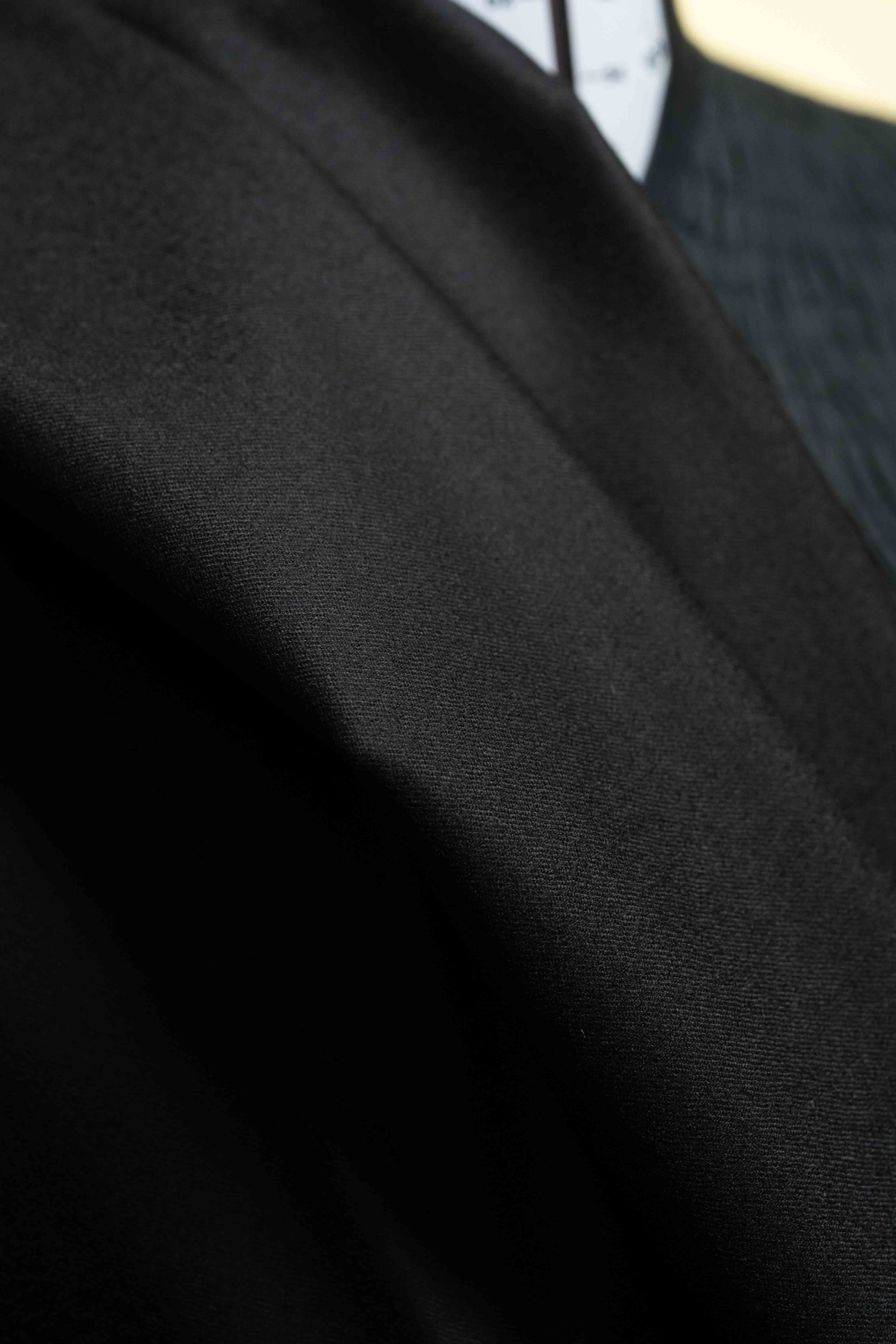 Men Suit fabric From VBC Black 120'S Flannel Wool